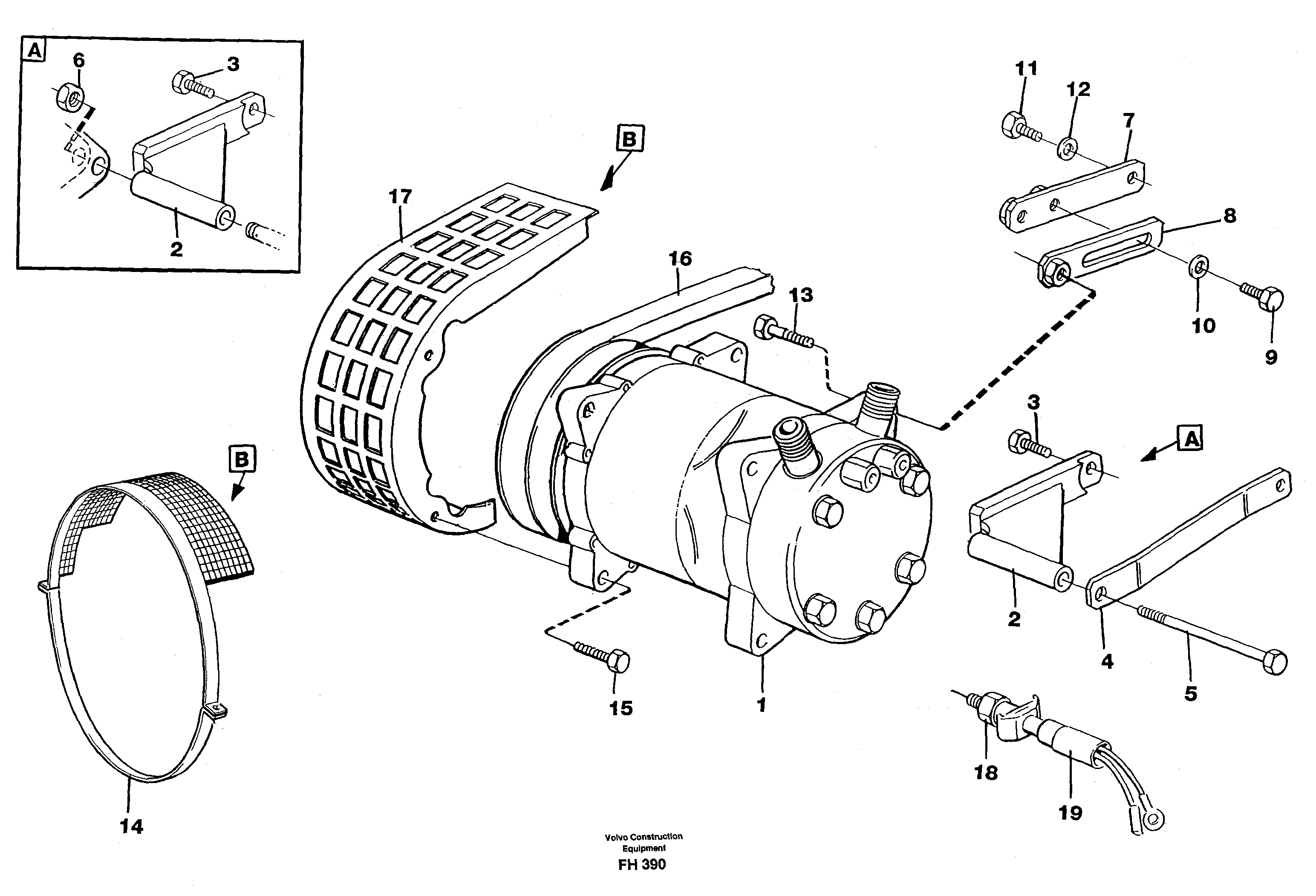 Схема запчастей Volvo EC300 - 32125 Compressor with fitting parts, cooling agent R134a EC300 ?KERMAN ?KERMAN EC300