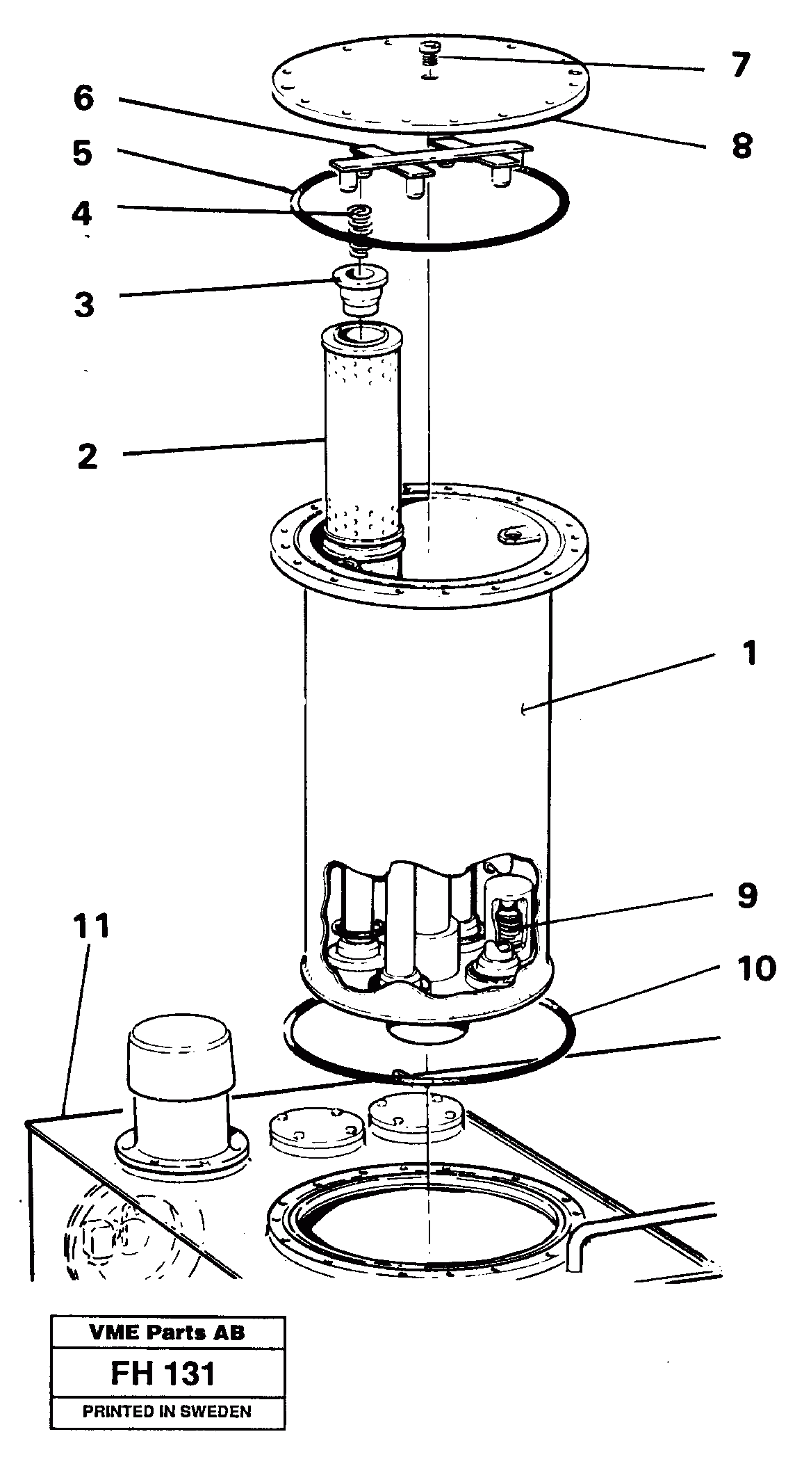 Схема запчастей Volvo EC300 - 27542 Filter box EC300 ?KERMAN ?KERMAN EC300
