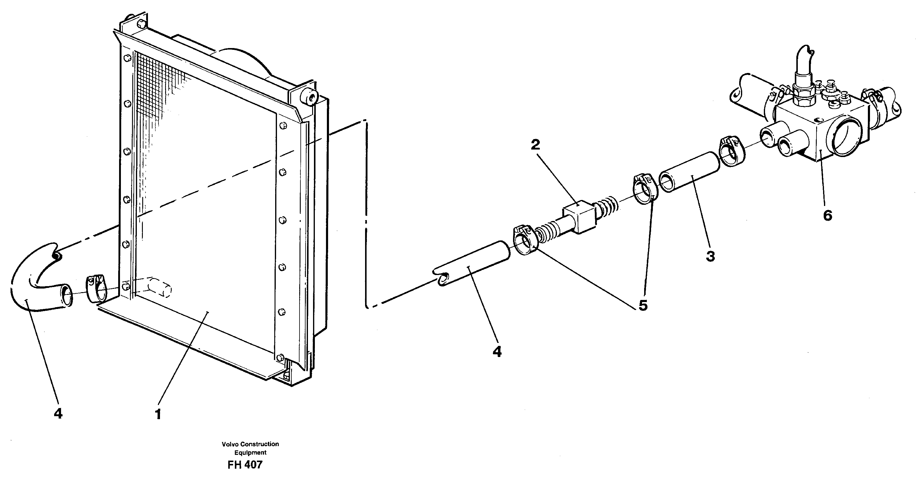 Схема запчастей Volvo EC300 - 31834 Thermostat kit EC300 ?KERMAN ?KERMAN EC300