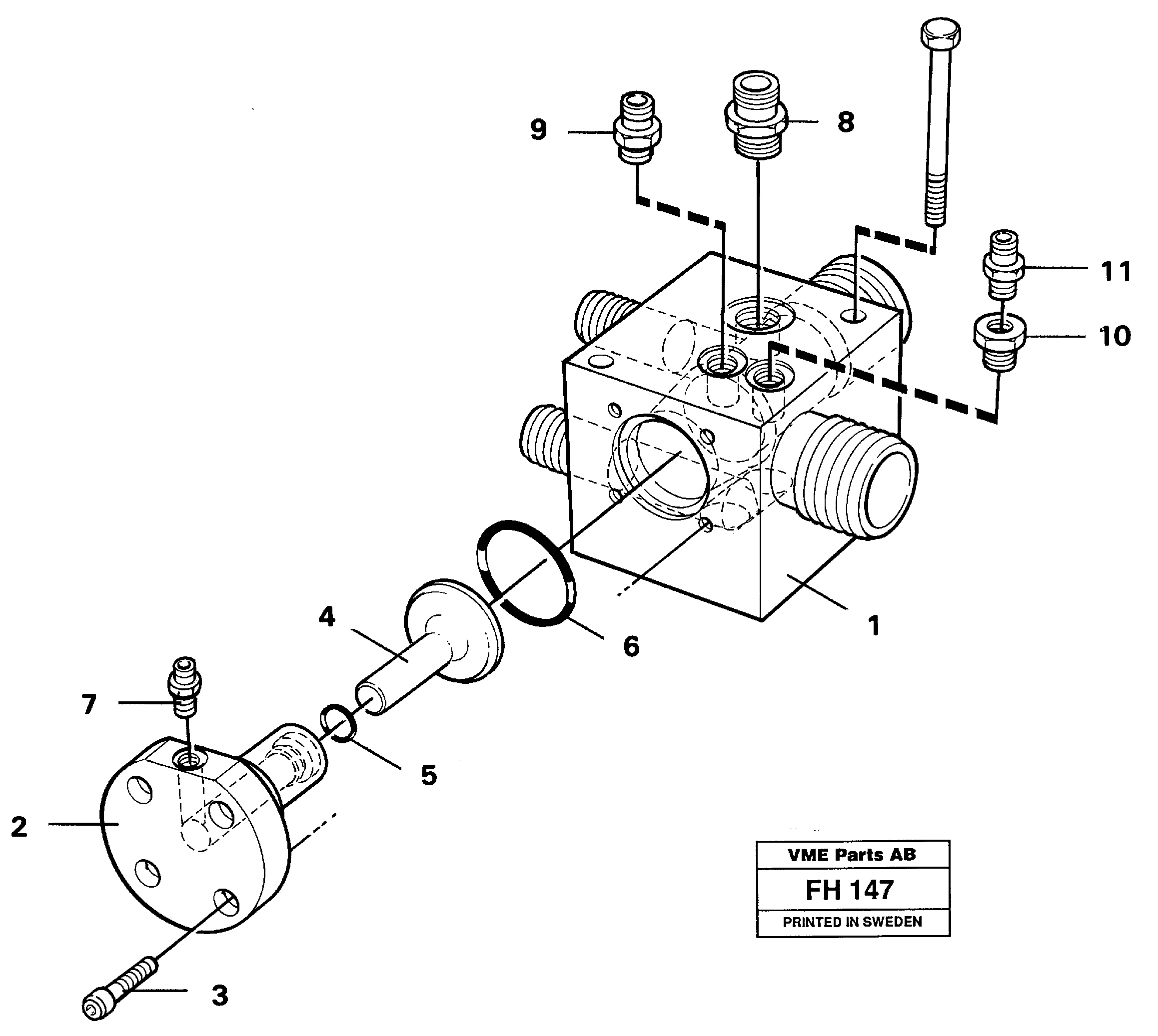 Схема запчастей Volvo EC300 - 39799 Shunt valve EC300 ?KERMAN ?KERMAN EC300
