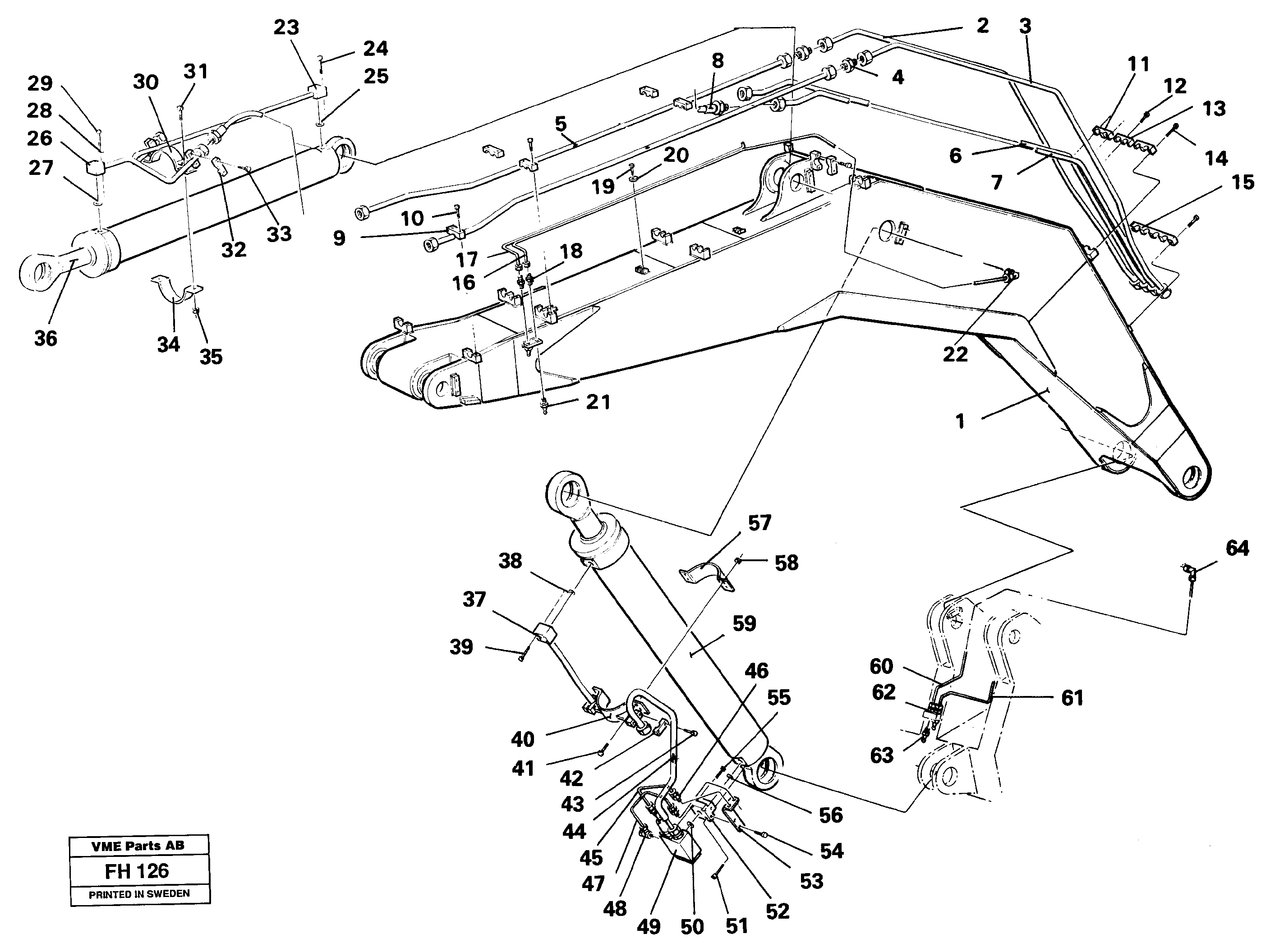 Схема запчастей Volvo EC300 - 39805 Boom hydraulic EC300 ?KERMAN ?KERMAN EC300
