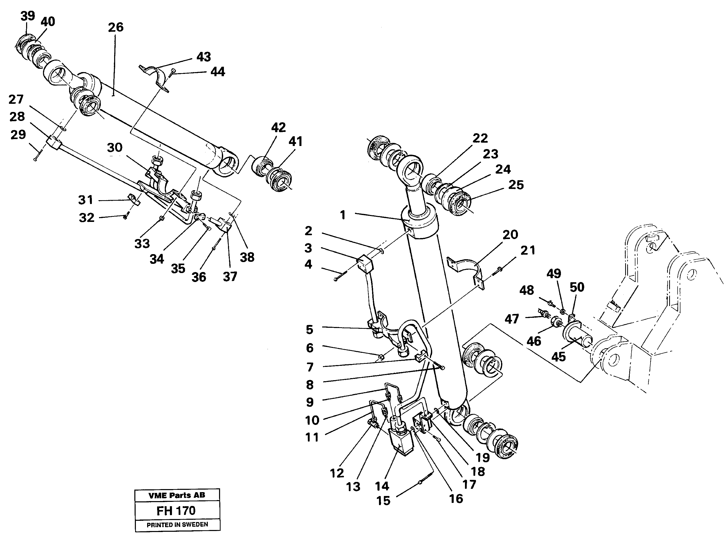 Схема запчастей Volvo EC300 - 39808 Cylinderhydraulic, handling equipment EC300 ?KERMAN ?KERMAN EC300