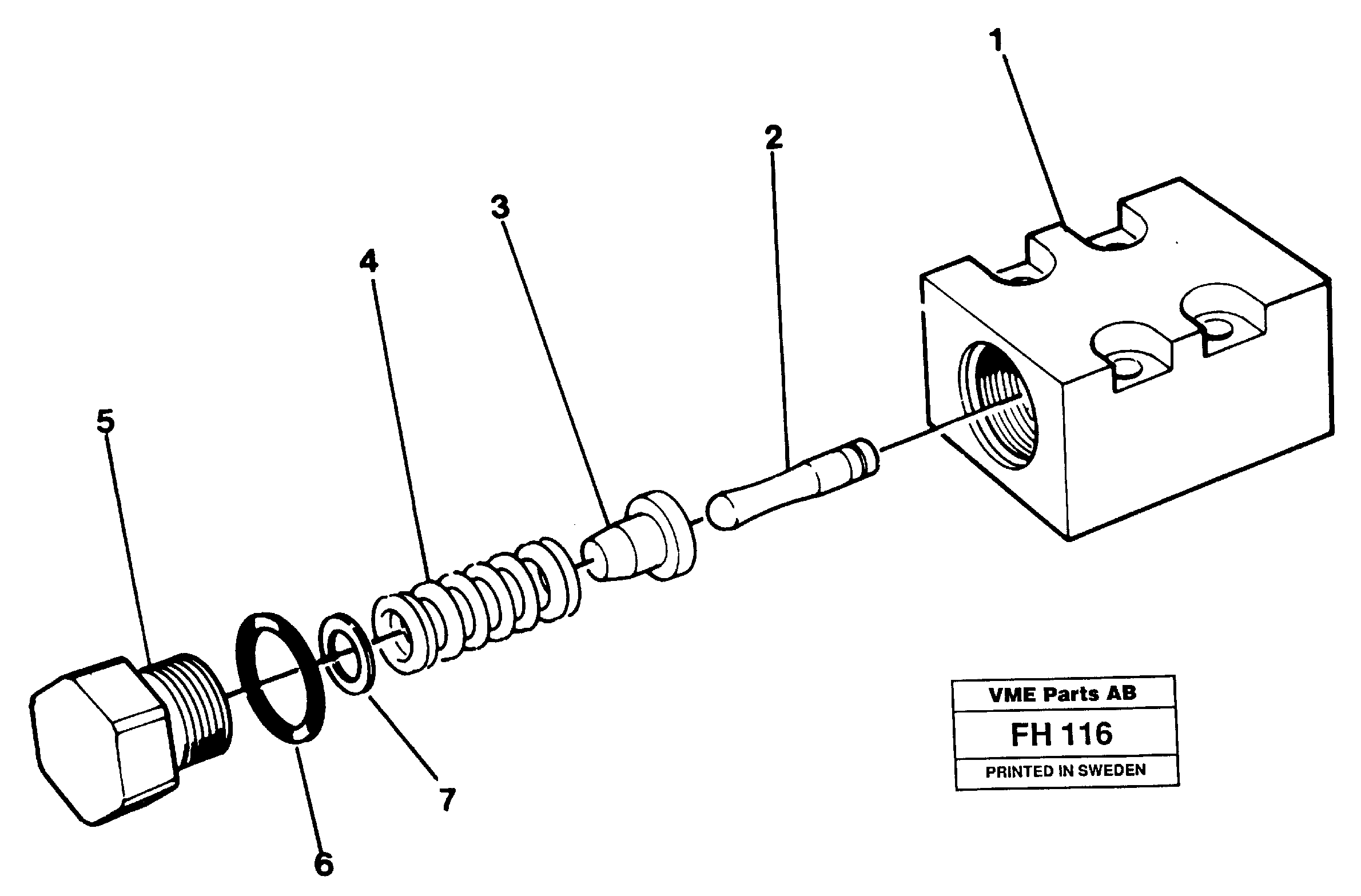 Схема запчастей Volvo EC300 - 27551 Pressure limiting valve EC300 ?KERMAN ?KERMAN EC300