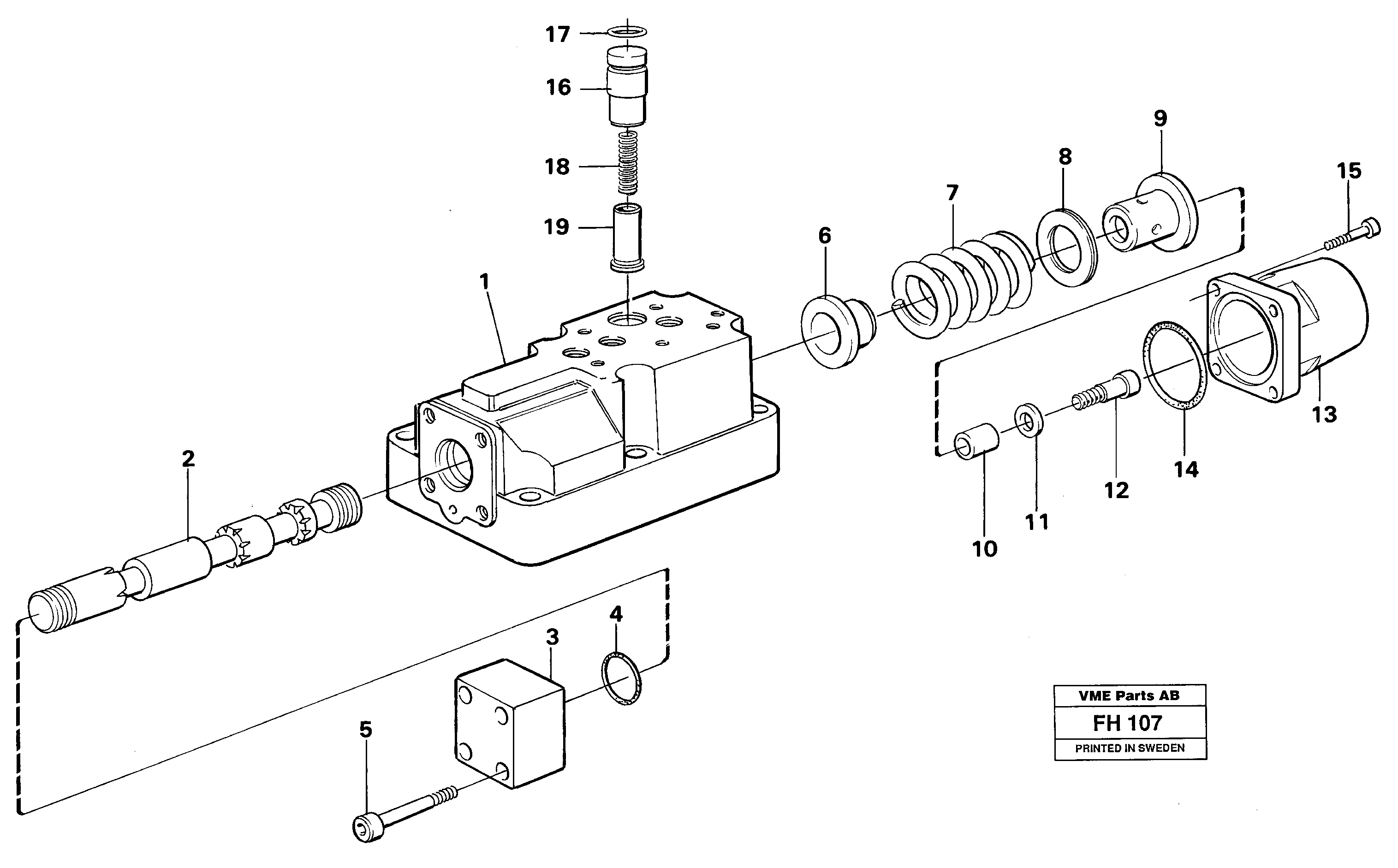 Схема запчастей Volvo EC300 - 3848 Four-way valve boom, secondary EC300 ?KERMAN ?KERMAN EC300