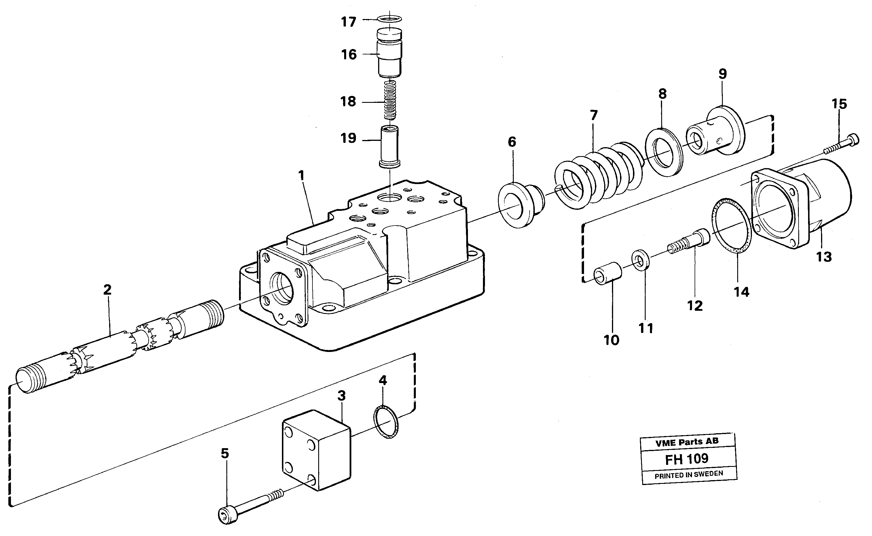 Схема запчастей Volvo EC300 - 3850 Four-way valve dipper arm,secondary EC300 ?KERMAN ?KERMAN EC300