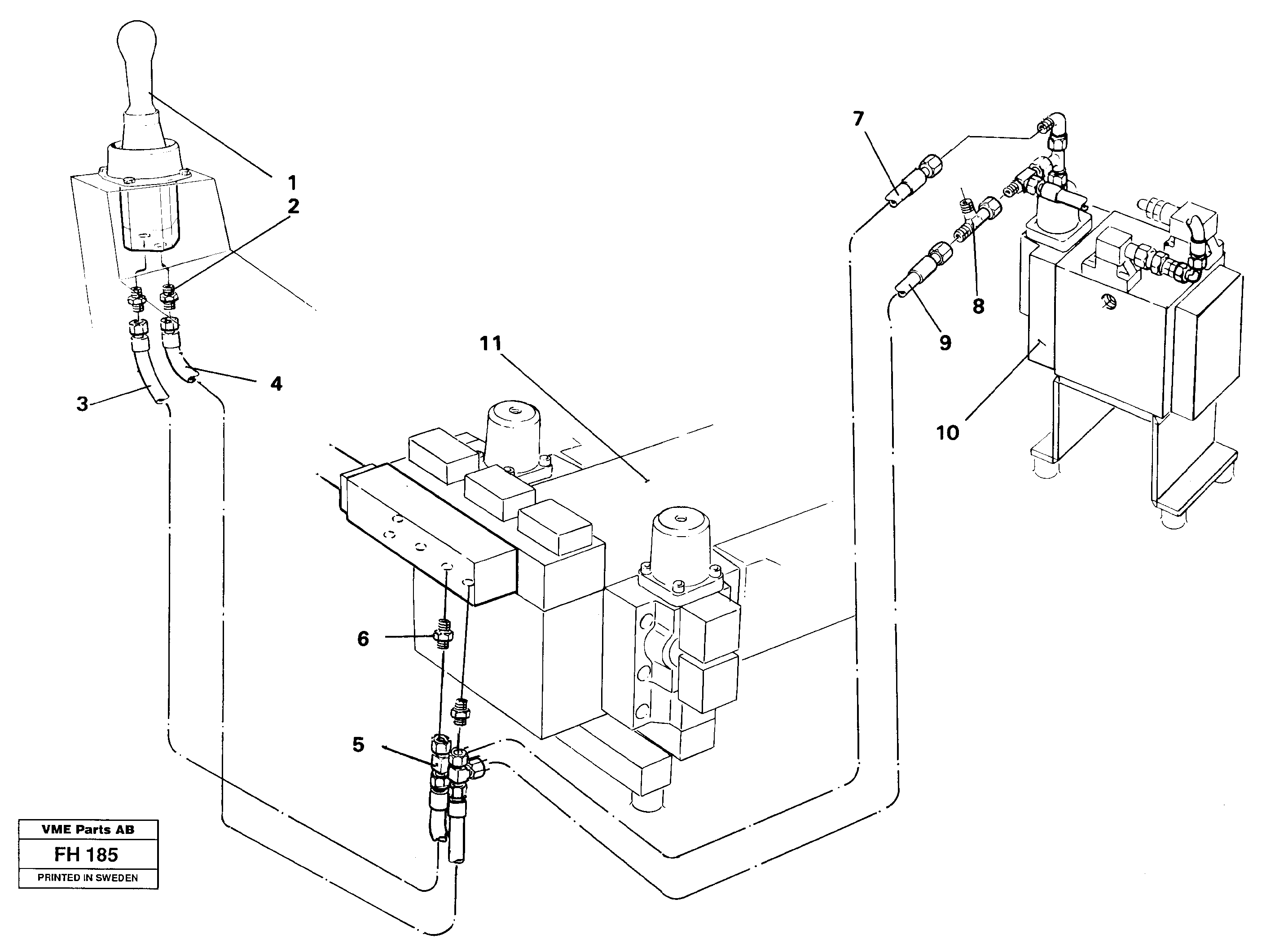 Схема запчастей Volvo EC300 - 39184 Servo hydraulics, slewing EC300 ?KERMAN ?KERMAN EC300