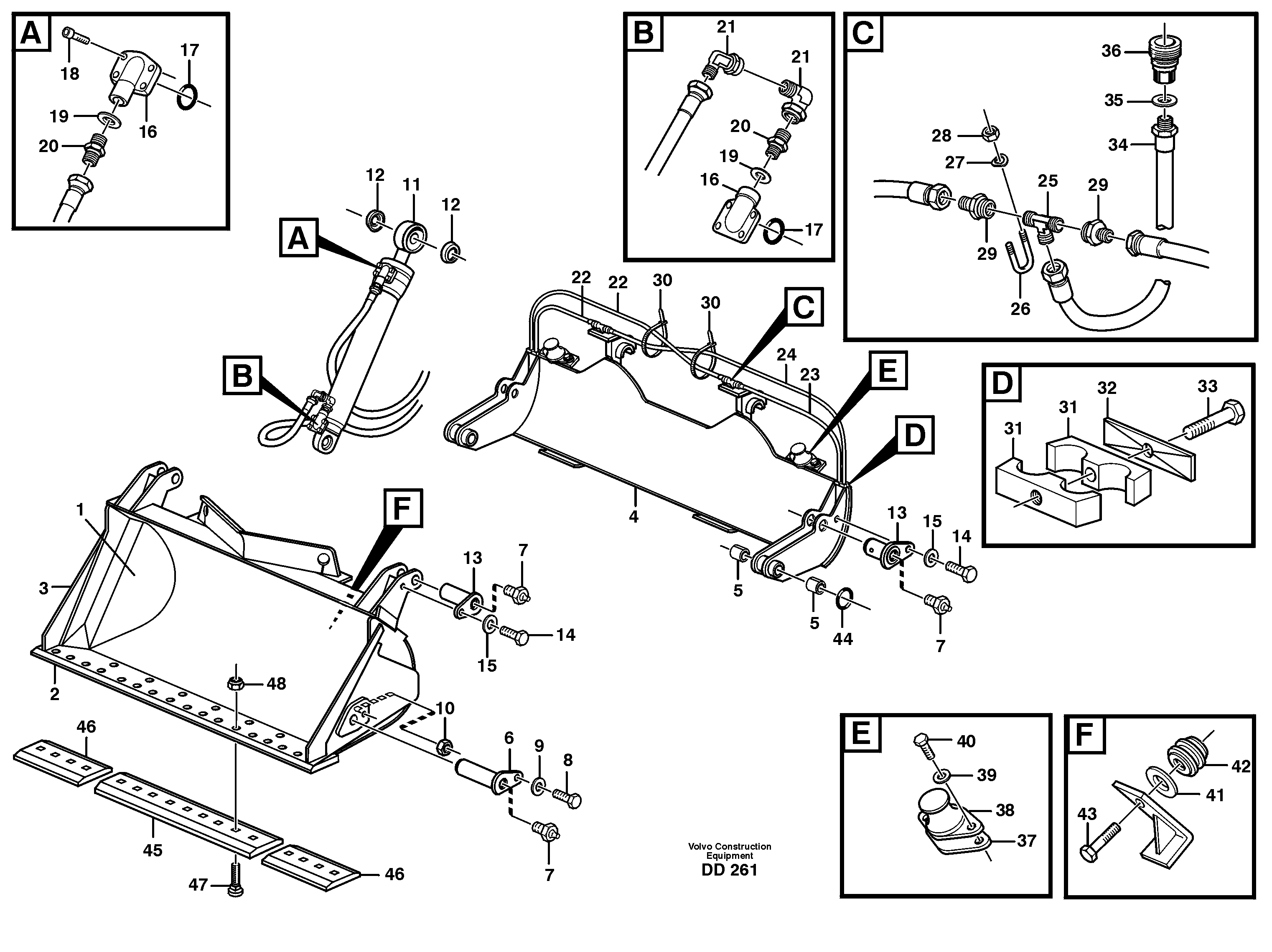 Схема запчастей Volvo EC390 - 79308 High-tipping bucket ATTACHMENTS ATTACHMENTS BUCKETS