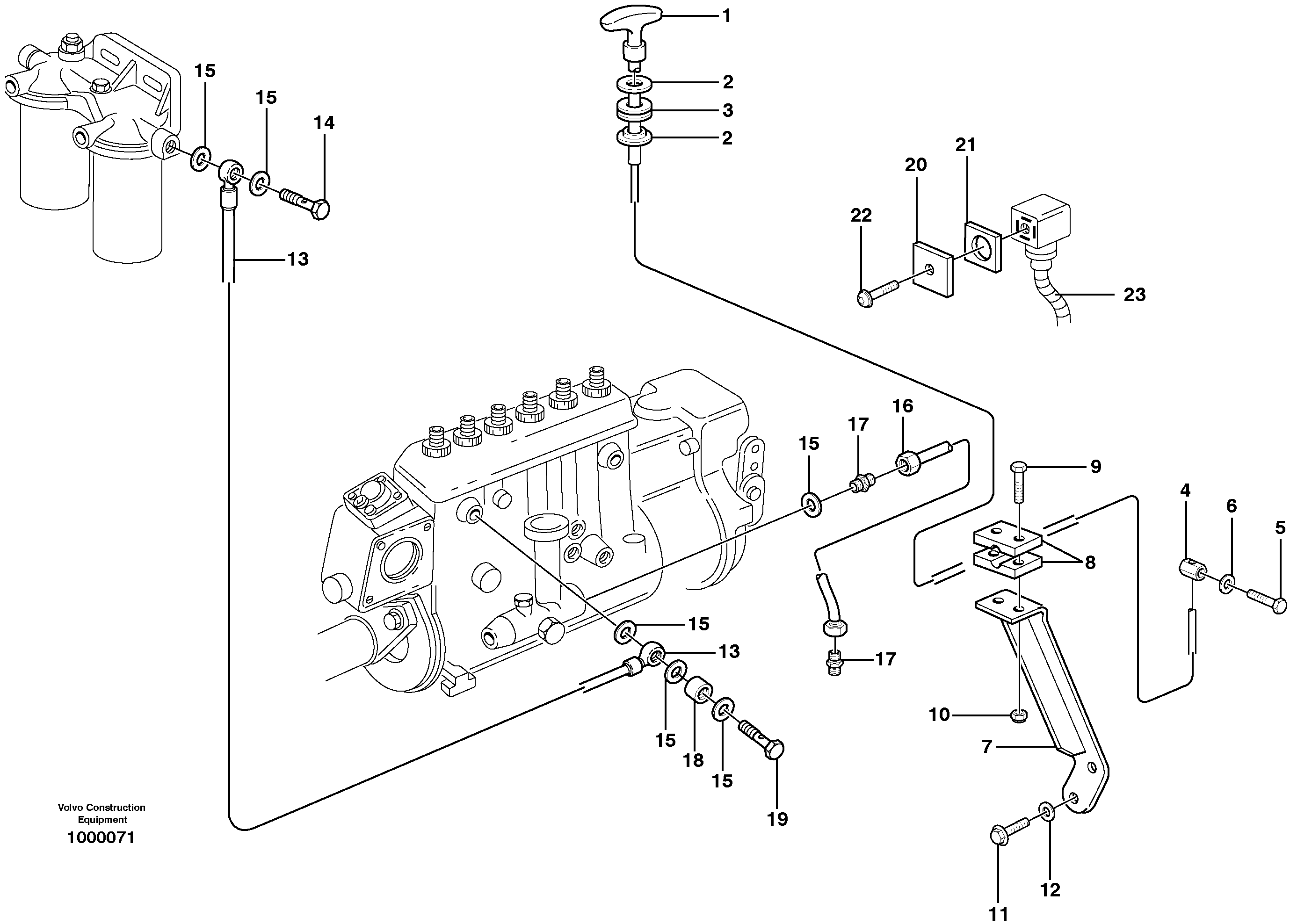 Схема запчастей Volvo EC390 - 26445 Rebuilding kit, stop control EC390 SER NO 1001-