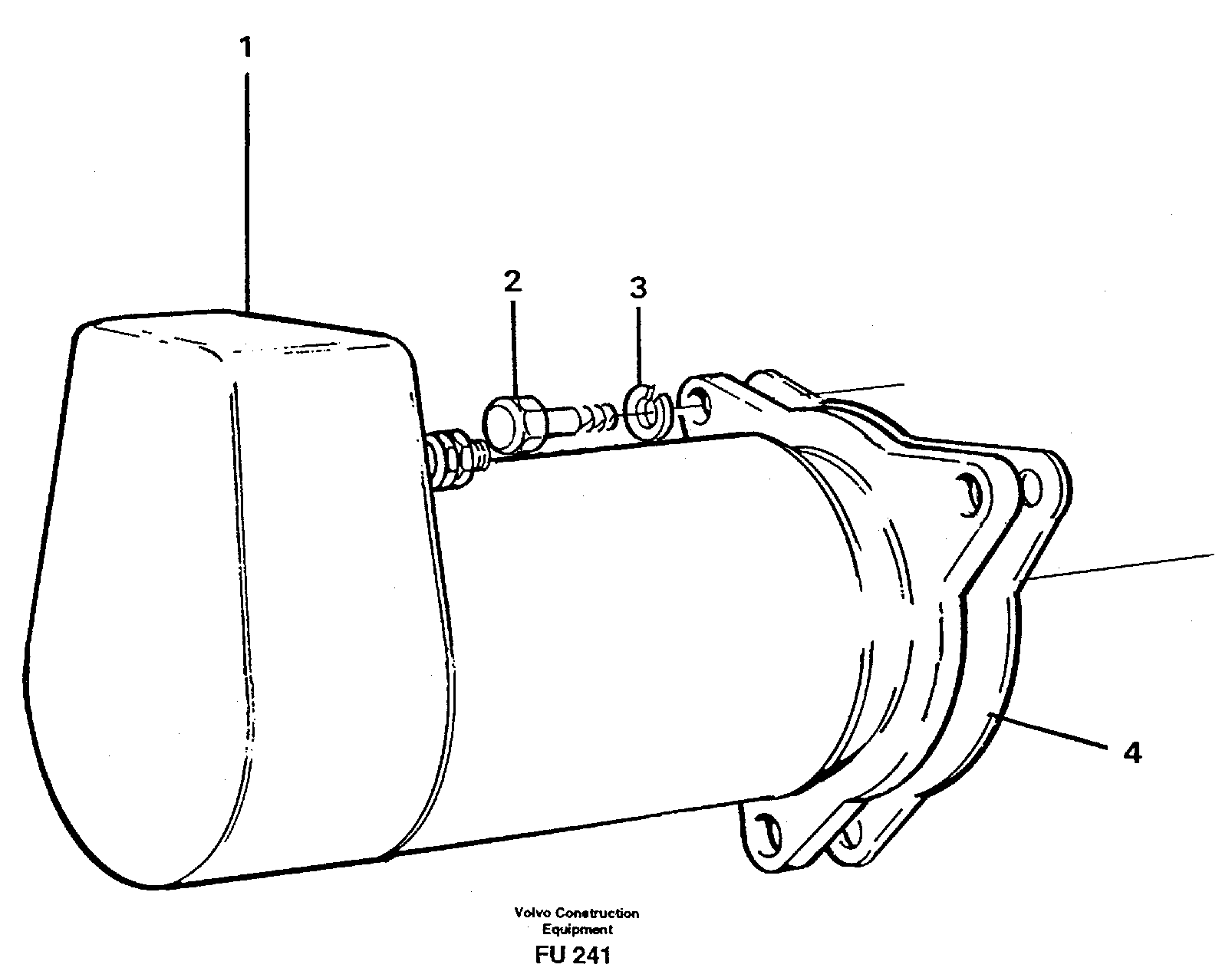 Схема запчастей Volvo EC390 - 26448 Starter motor, mounting EC390 SER NO 1001-