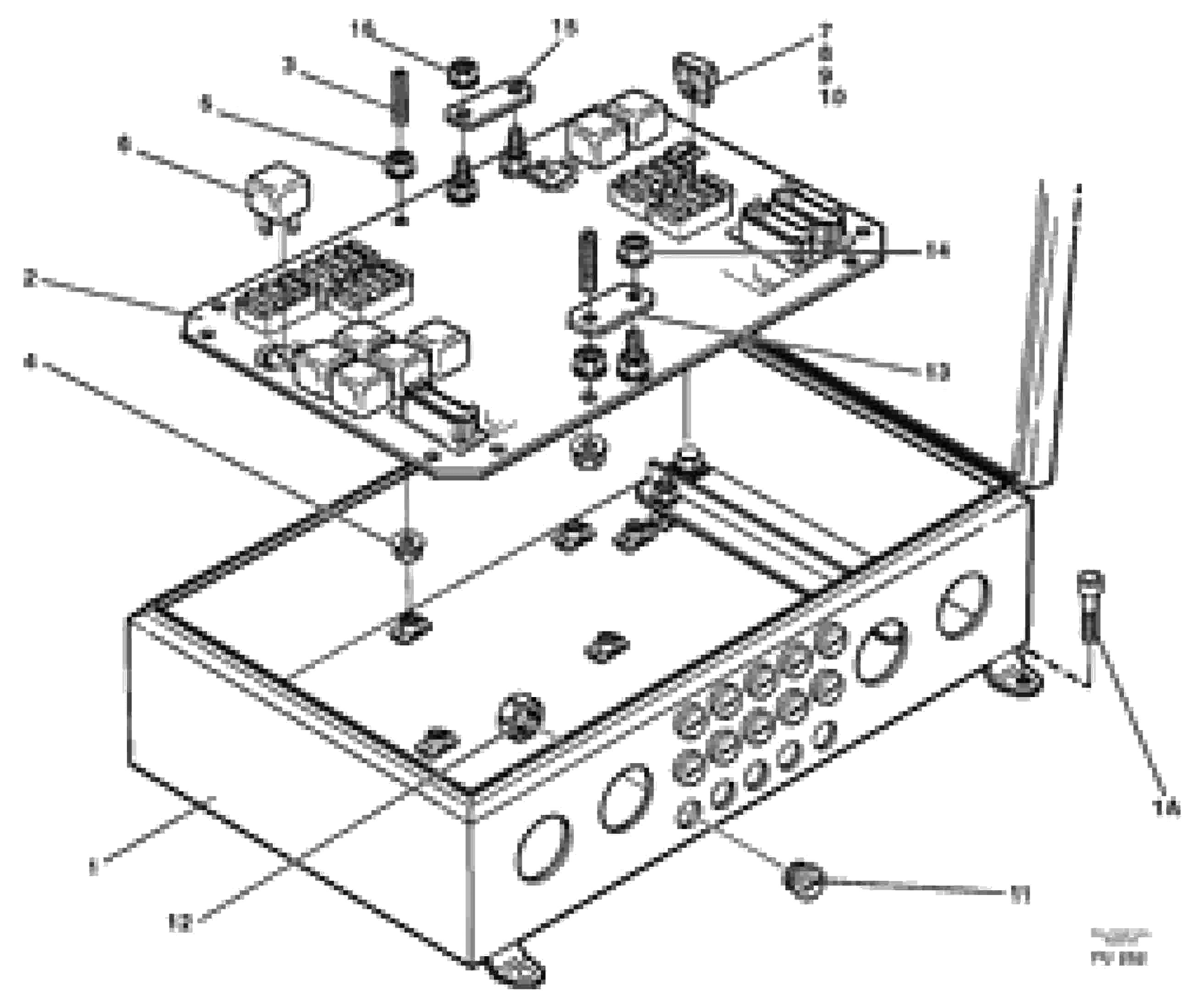 Схема запчастей Volvo EC390 - 88426 Electrical distribution box EC390 SER NO 1001-