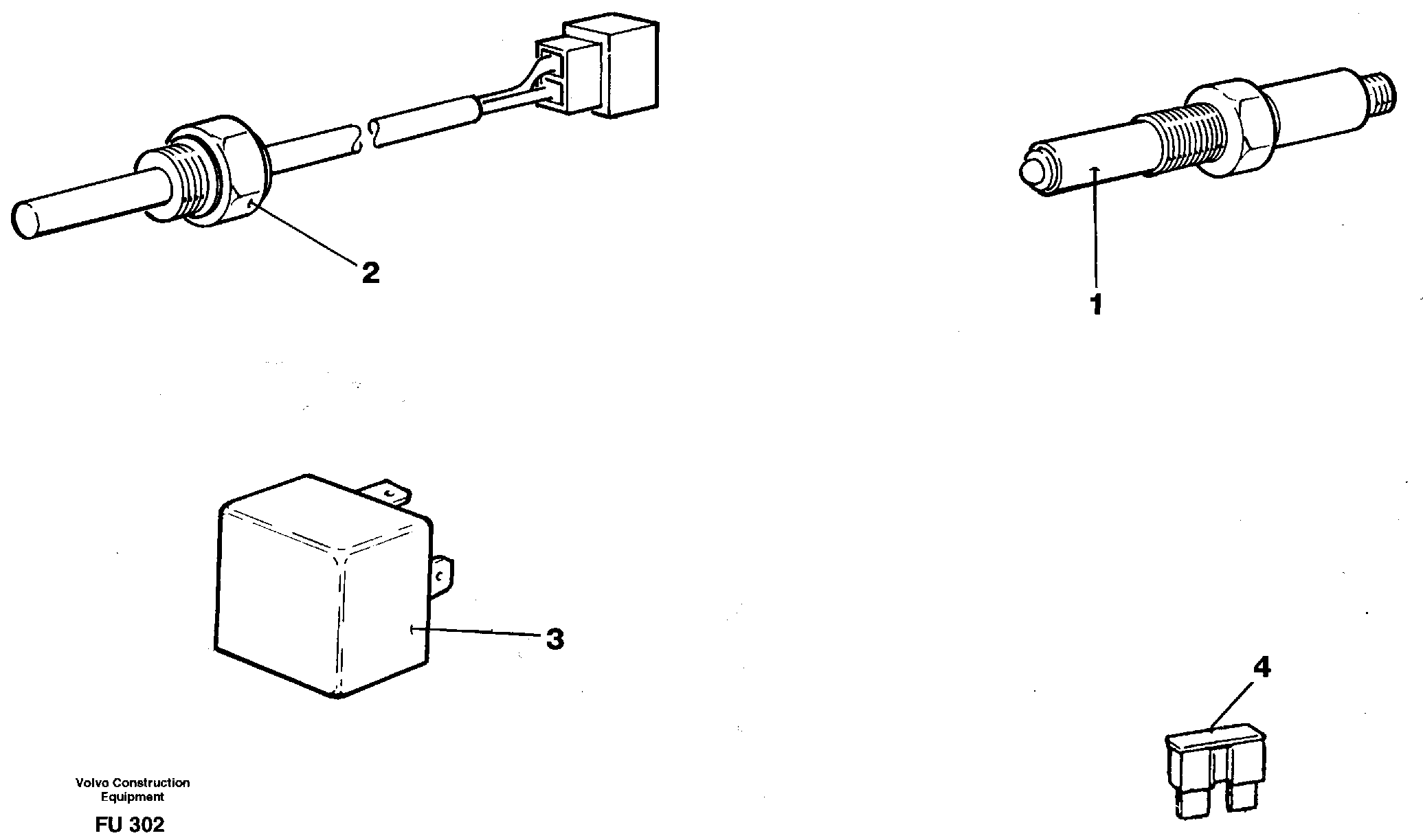 Схема запчастей Volvo EC390 - 61586 Level guards, sensor and relays EC390 SER NO 1001-
