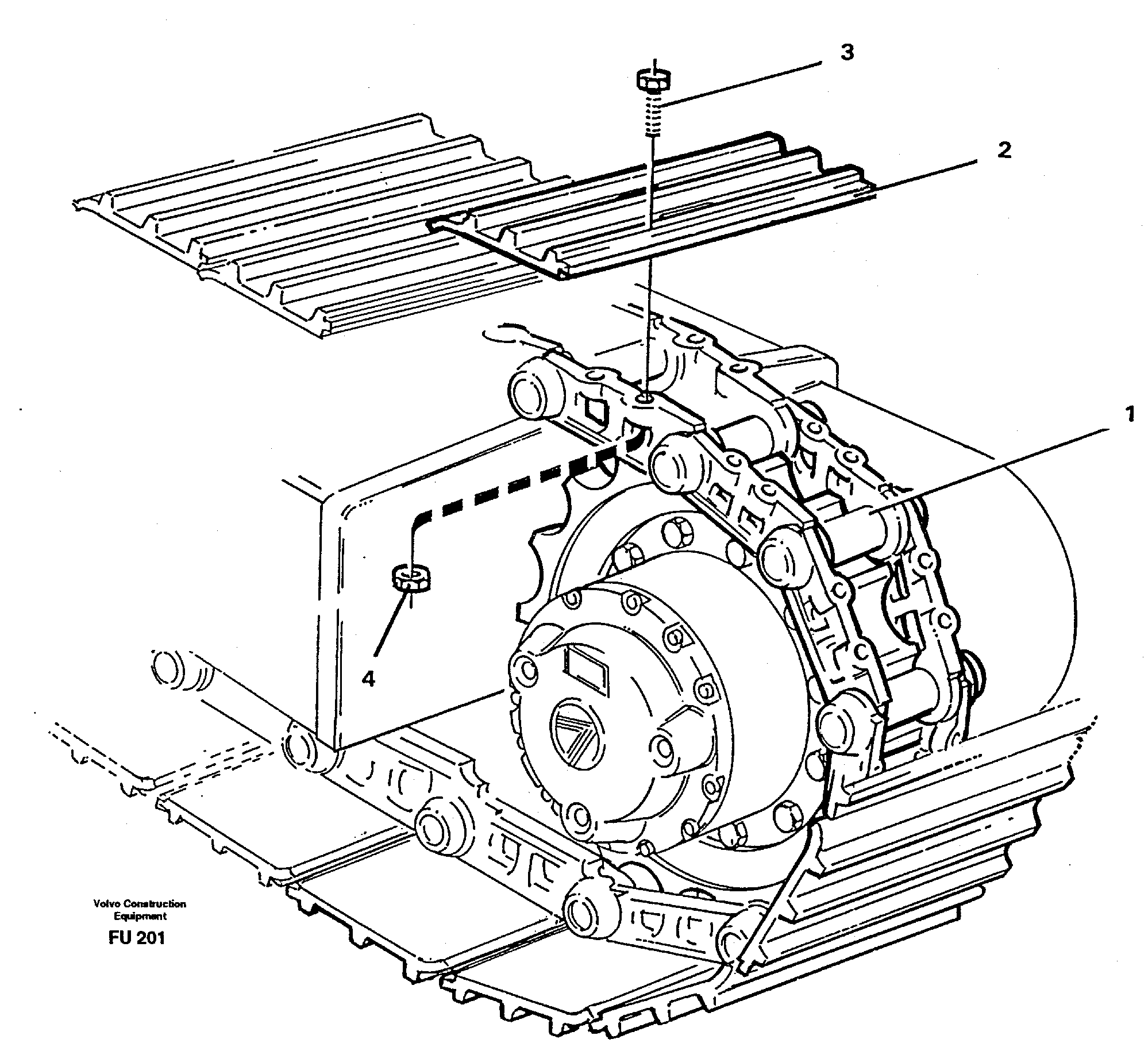 Схема запчастей Volvo EC390 - 62652 Crawler track EC390 SER NO 1001-