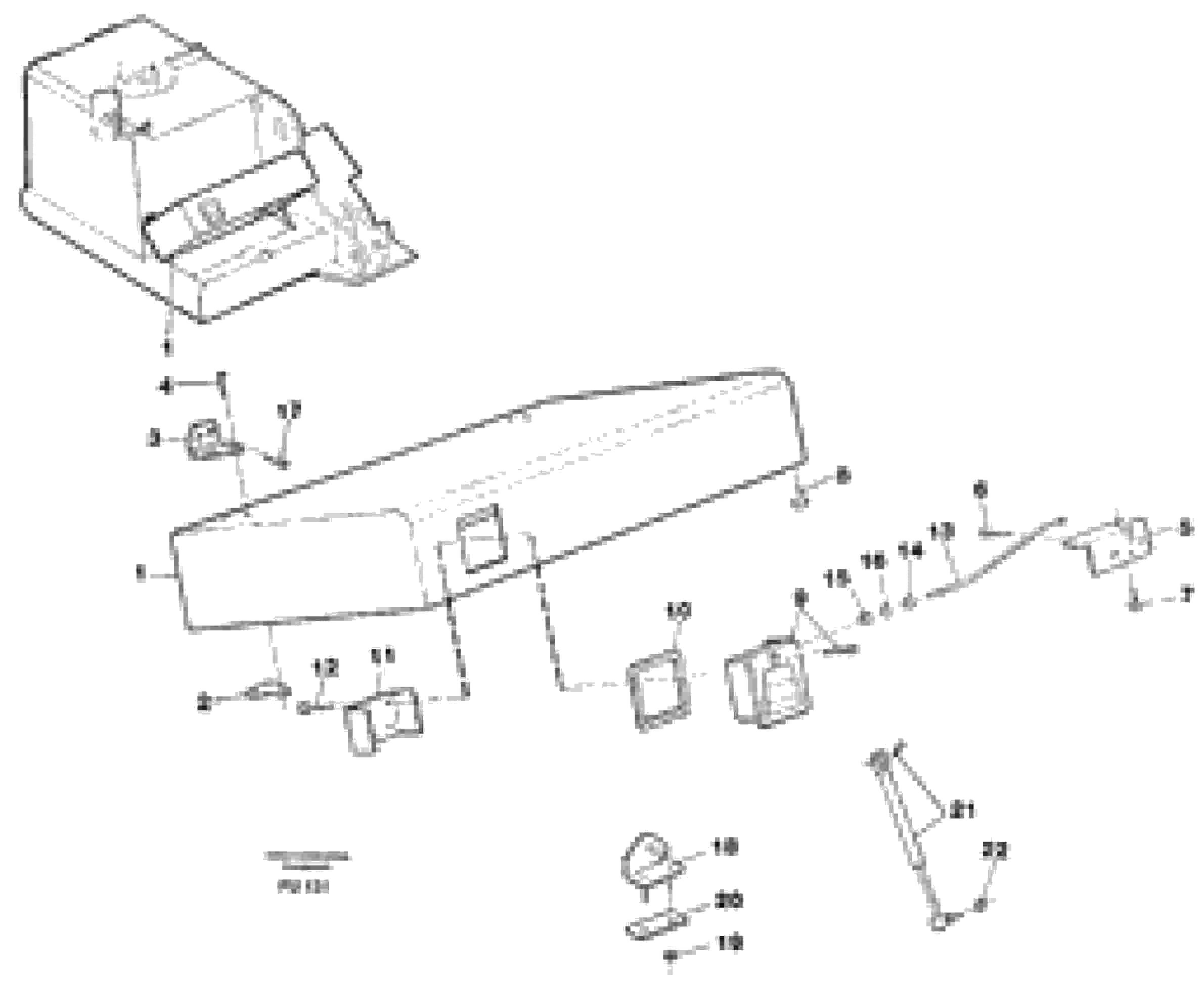 Схема запчастей Volvo EC390 - 90339 Casing, front, right EC390 SER NO 1001-