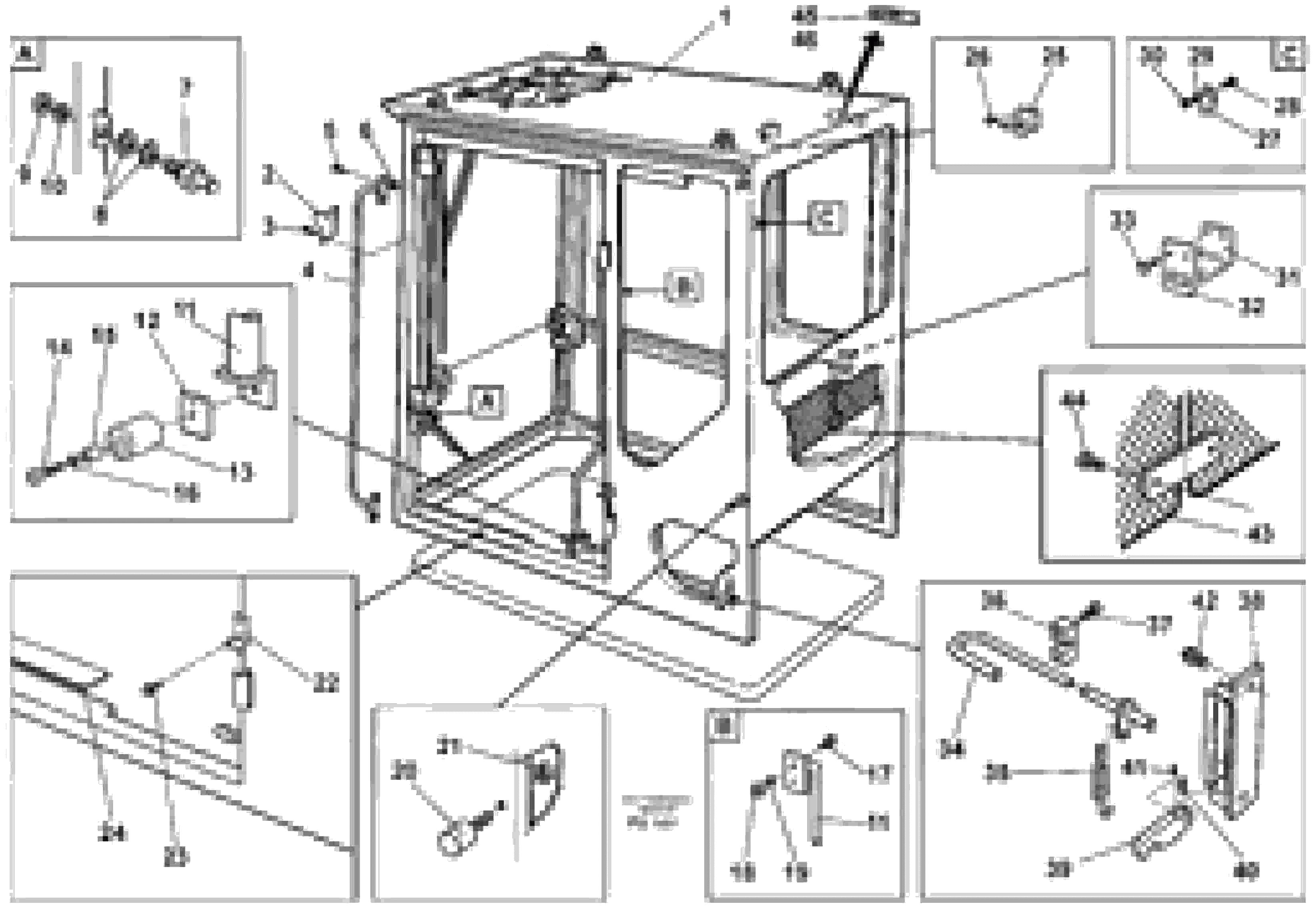 Схема запчастей Volvo EC390 - 91268 Interior components EC390 SER NO 1001-