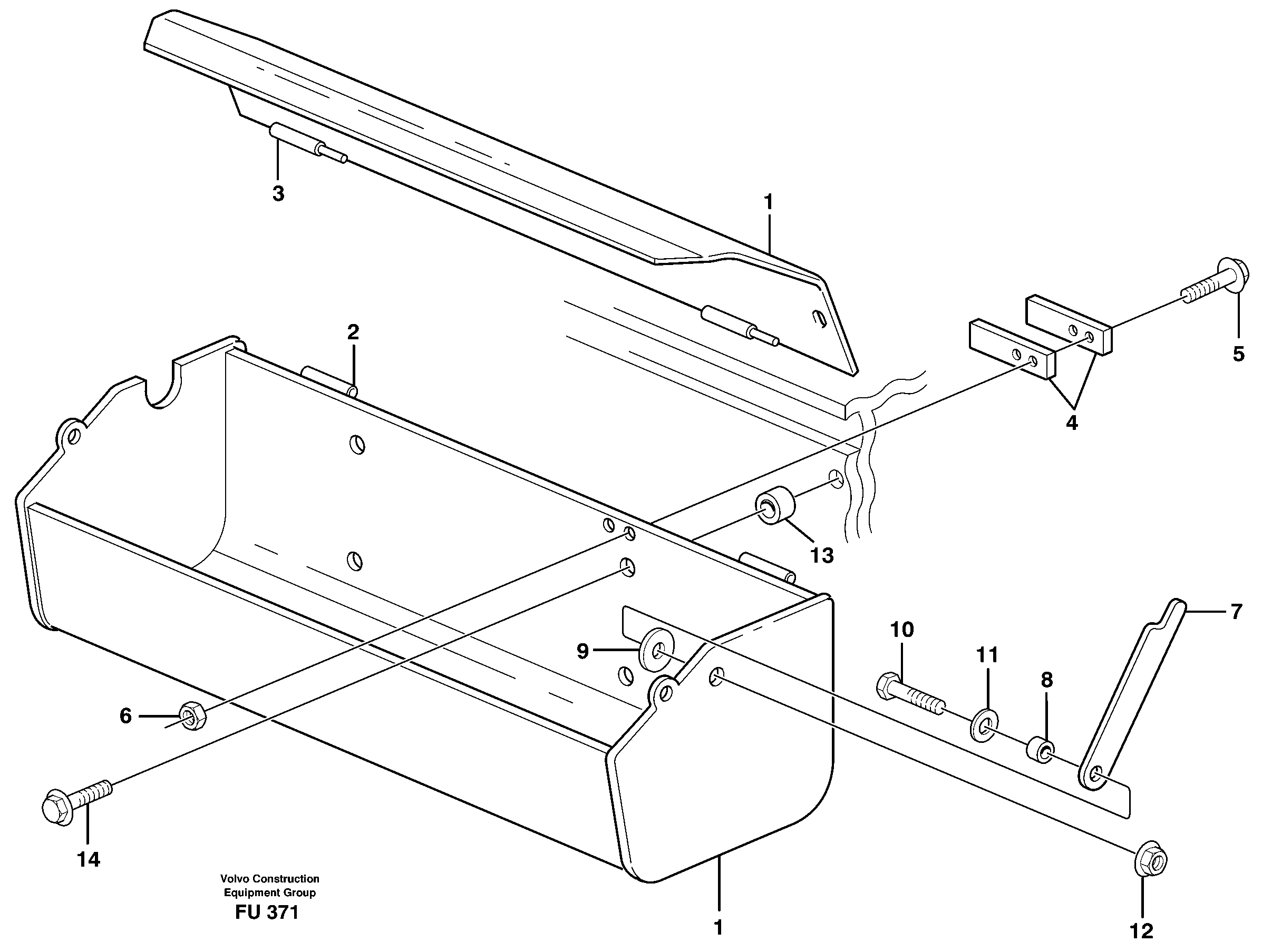 Схема запчастей Volvo EC390 - 18572 Toolbox EC390 SER NO 1001-