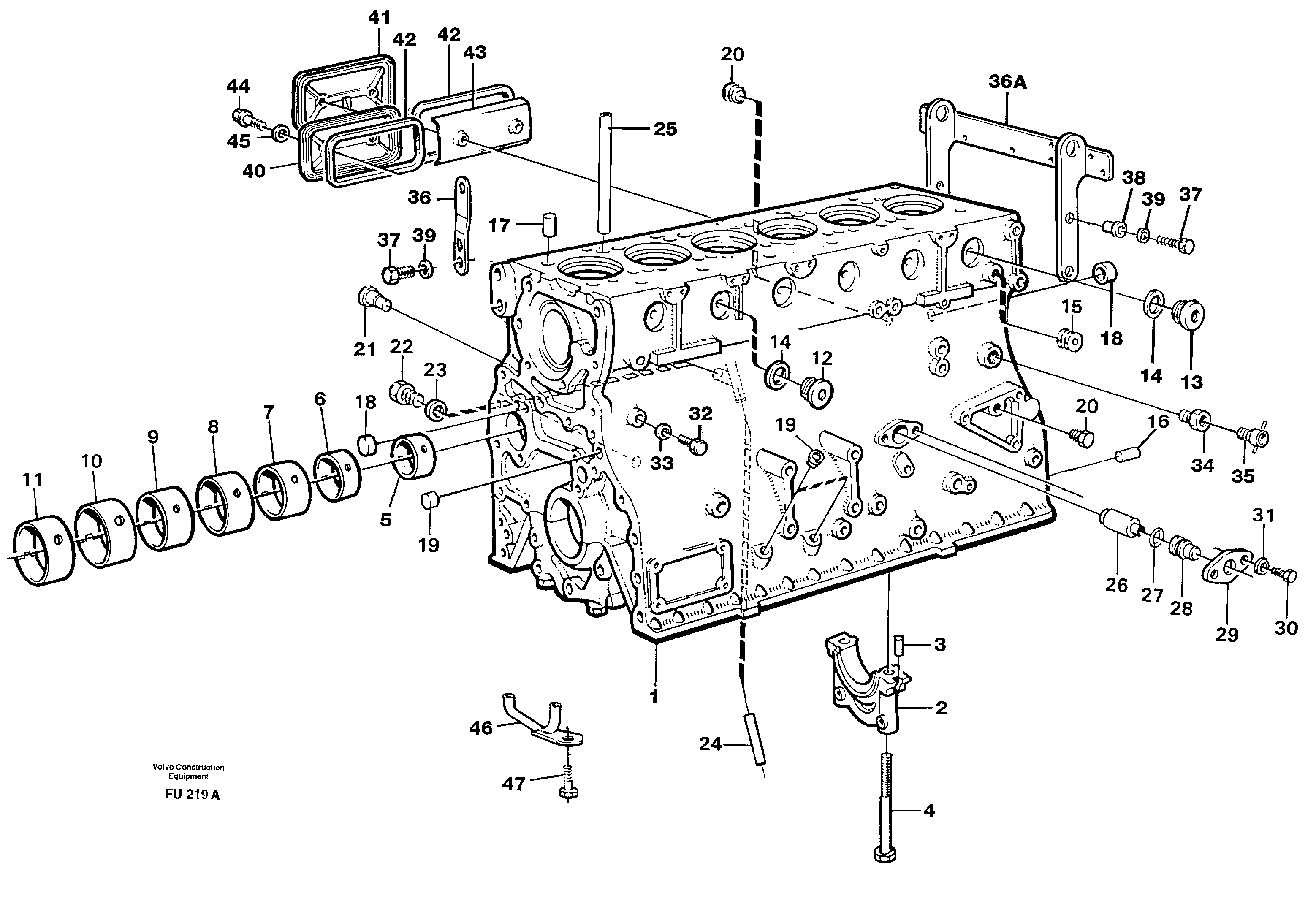 Схема запчастей Volvo EC390 - 99801 Блок цилиндров EC390 SER NO 1001-