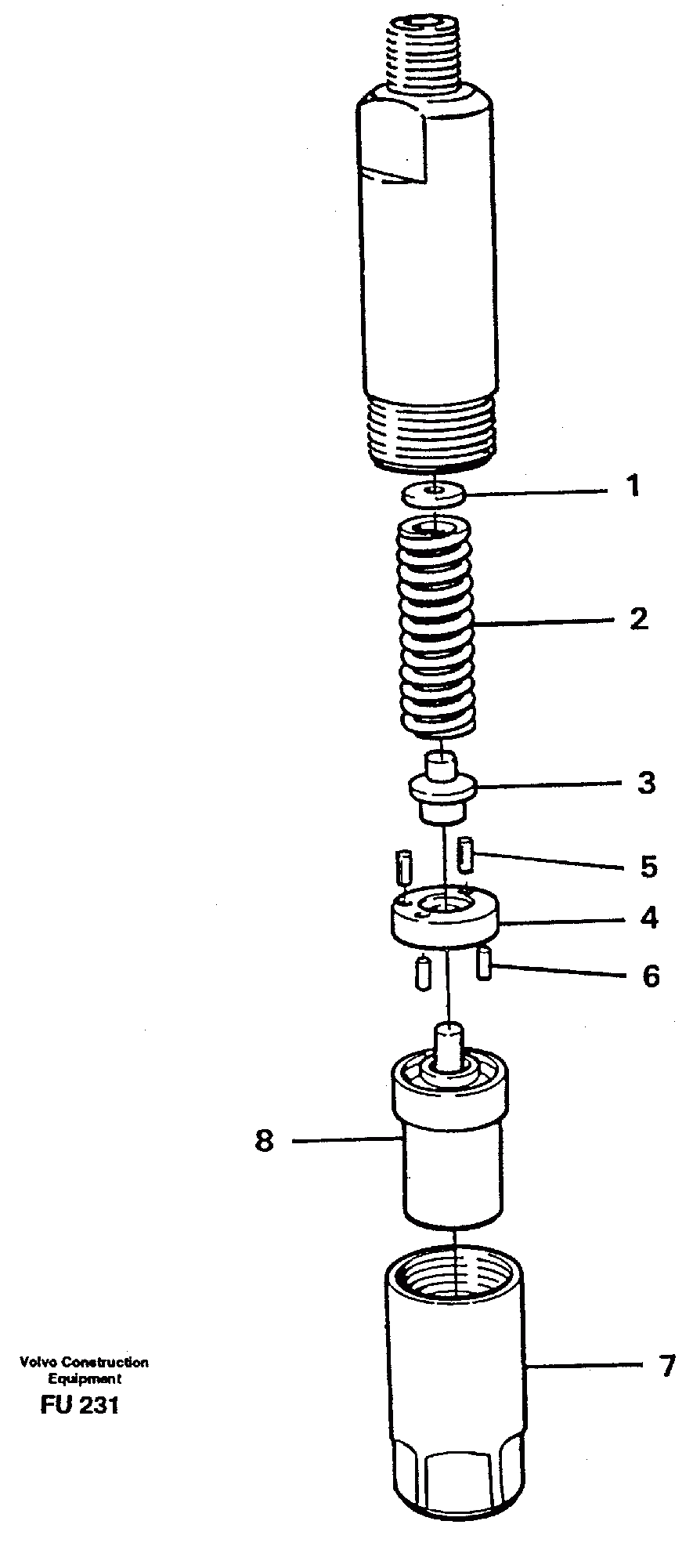 Схема запчастей Volvo EC390 - 65518 Форсунка топливная (инжектор) EC390 SER NO 1001-