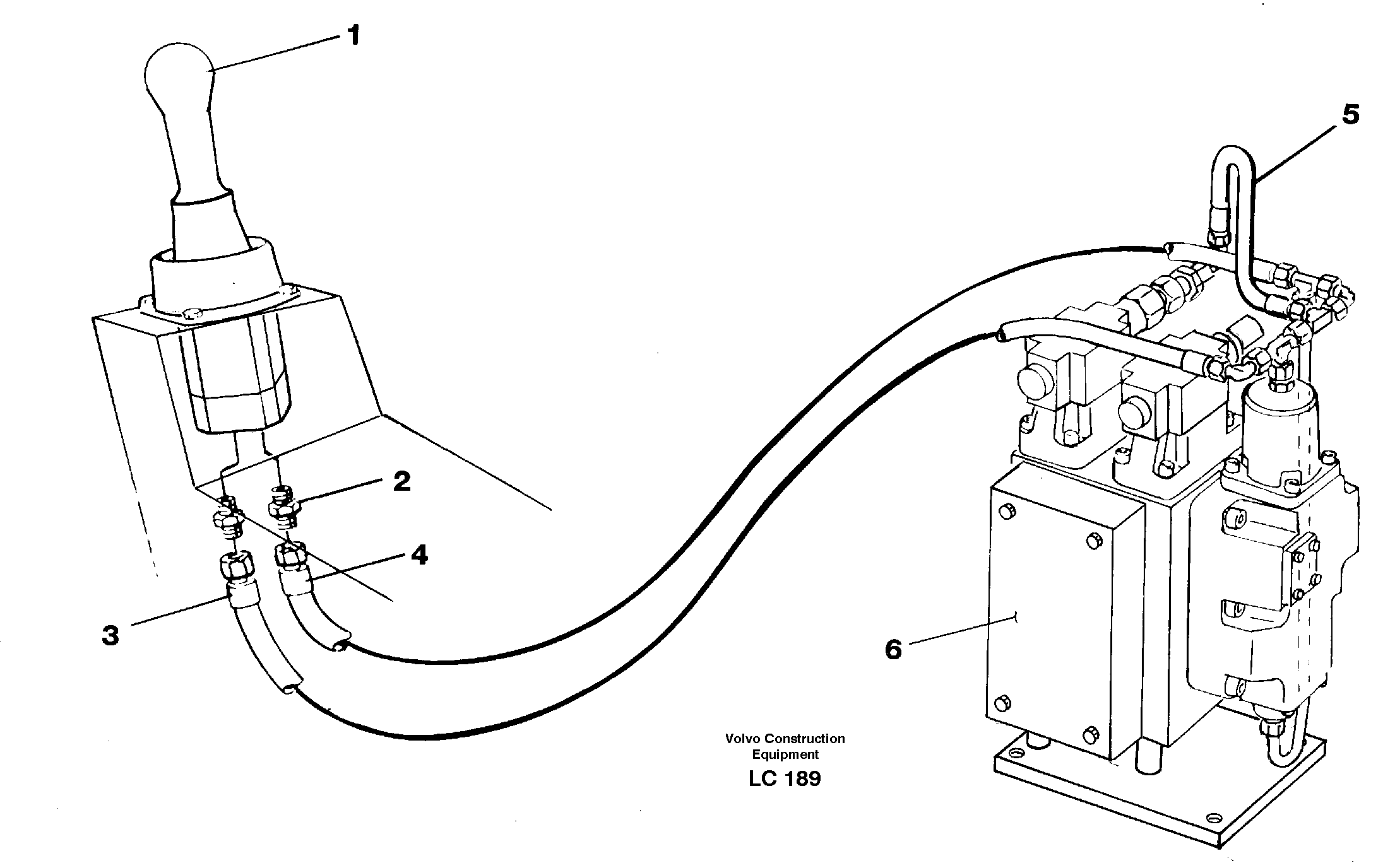 Схема запчастей Volvo EC650 - 23121 Servo hydraulics, Slewing EC650 SER NO 539-618