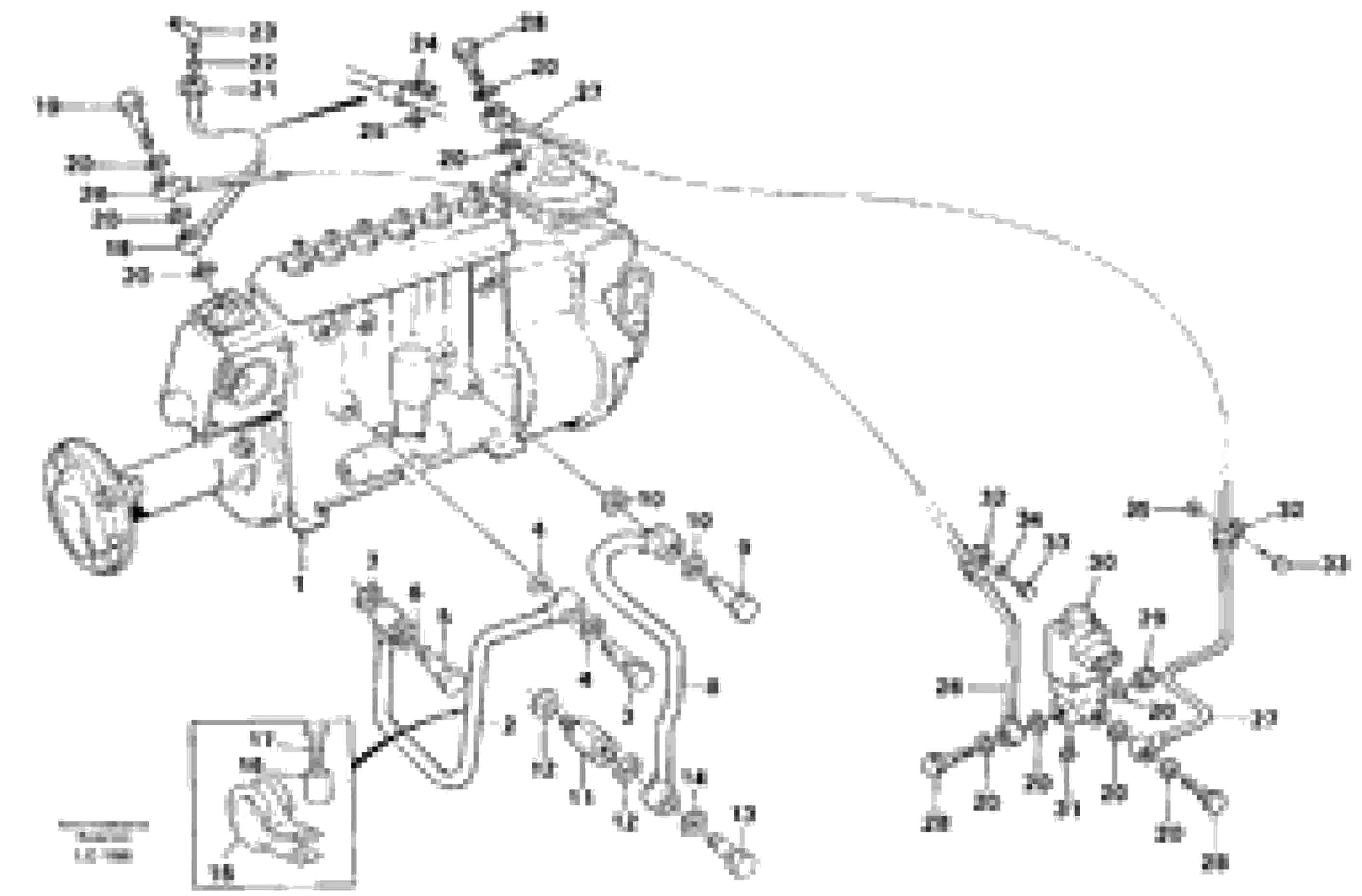 Схема запчастей Volvo EC650 - 97445 Injection pump: lubricating pipe EC650 SER NO 539-618