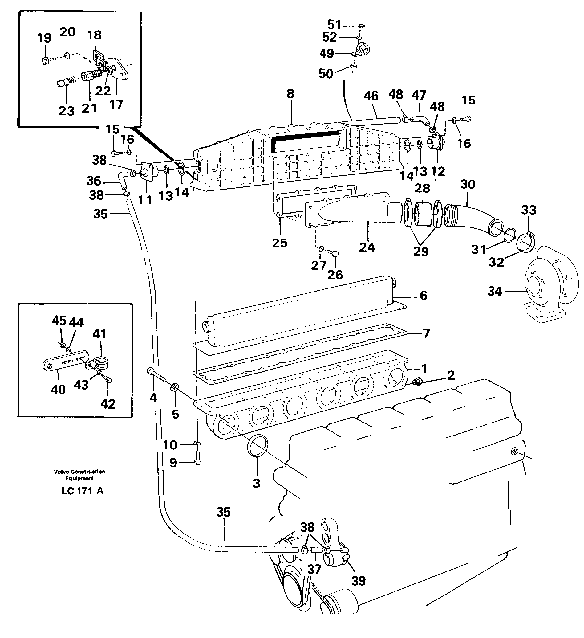 Схема запчастей Volvo EC650 - 40846 Intercooler EC650 SER NO 539-618