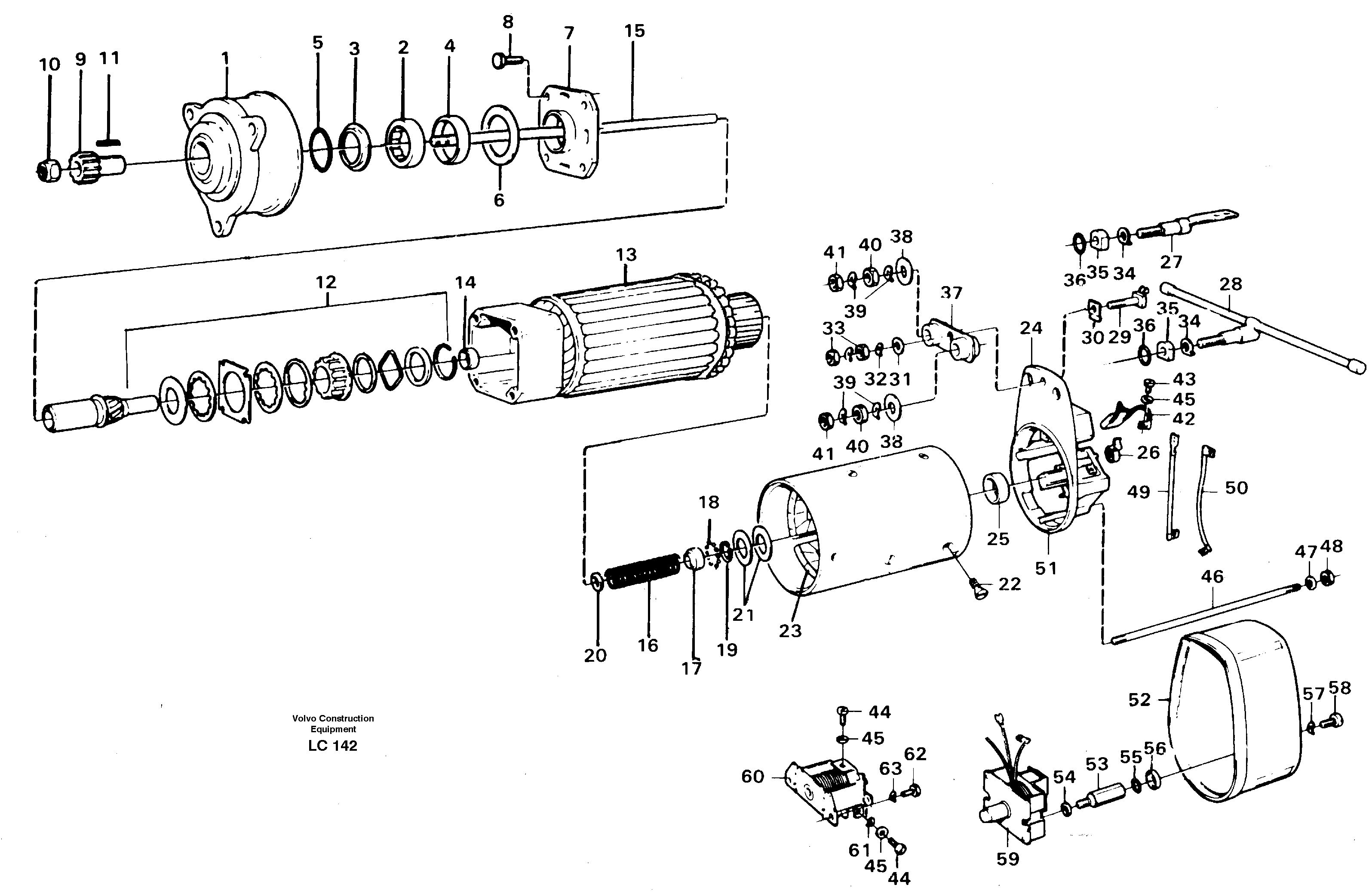 Схема запчастей Volvo EC650 - 25139 Starter motor EC650 SER NO 539-618