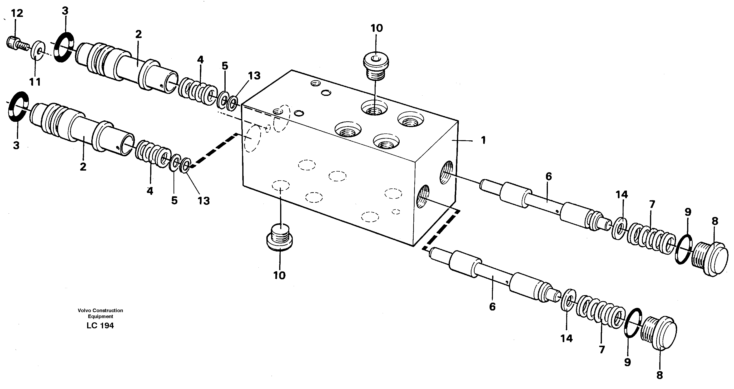 Схема запчастей Volvo EC650 - 9030 Pedal valve EC650 SER NO 539-618