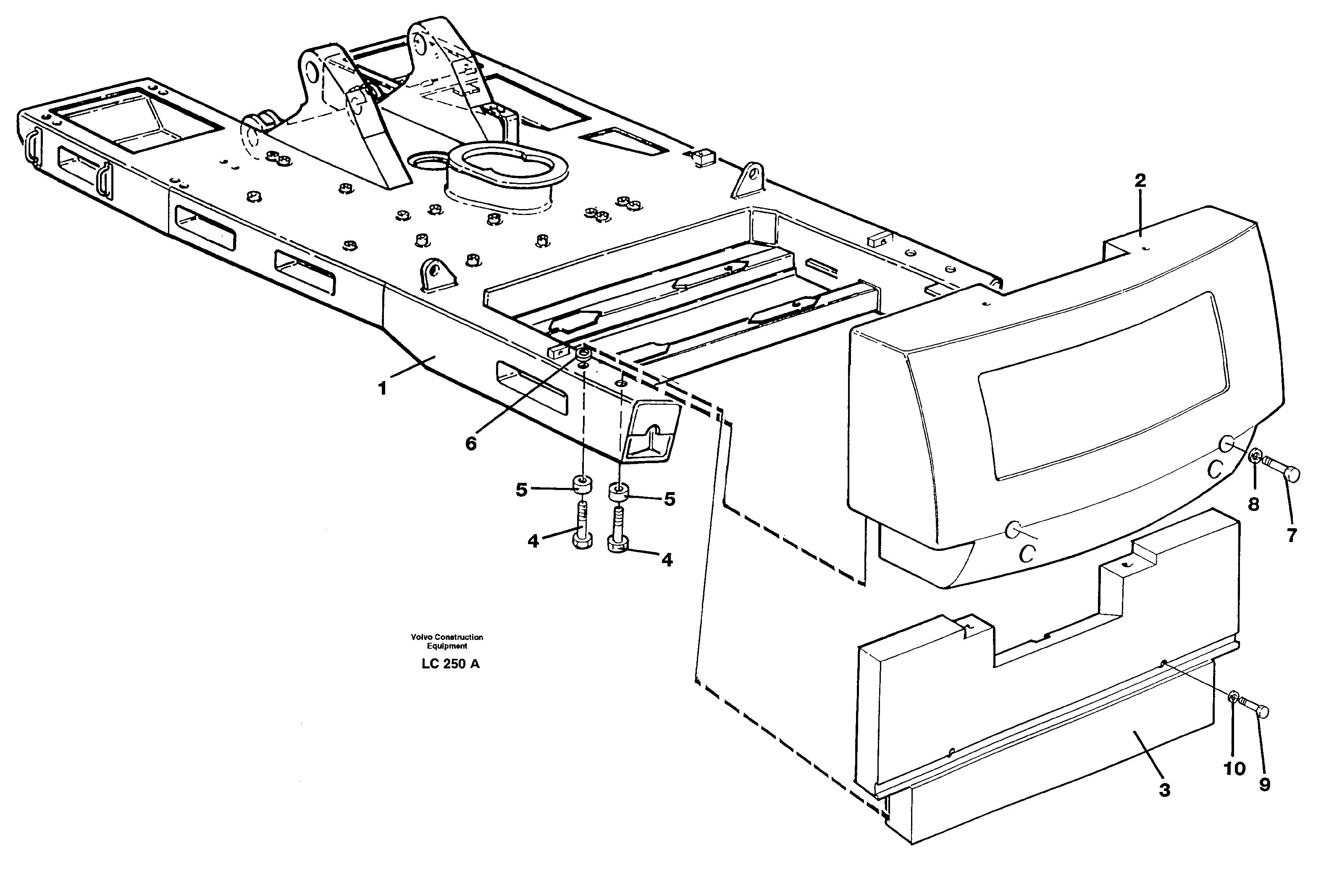 Схема запчастей Volvo EC650 - 51316 Противовесы EC650 SER NO 539-618