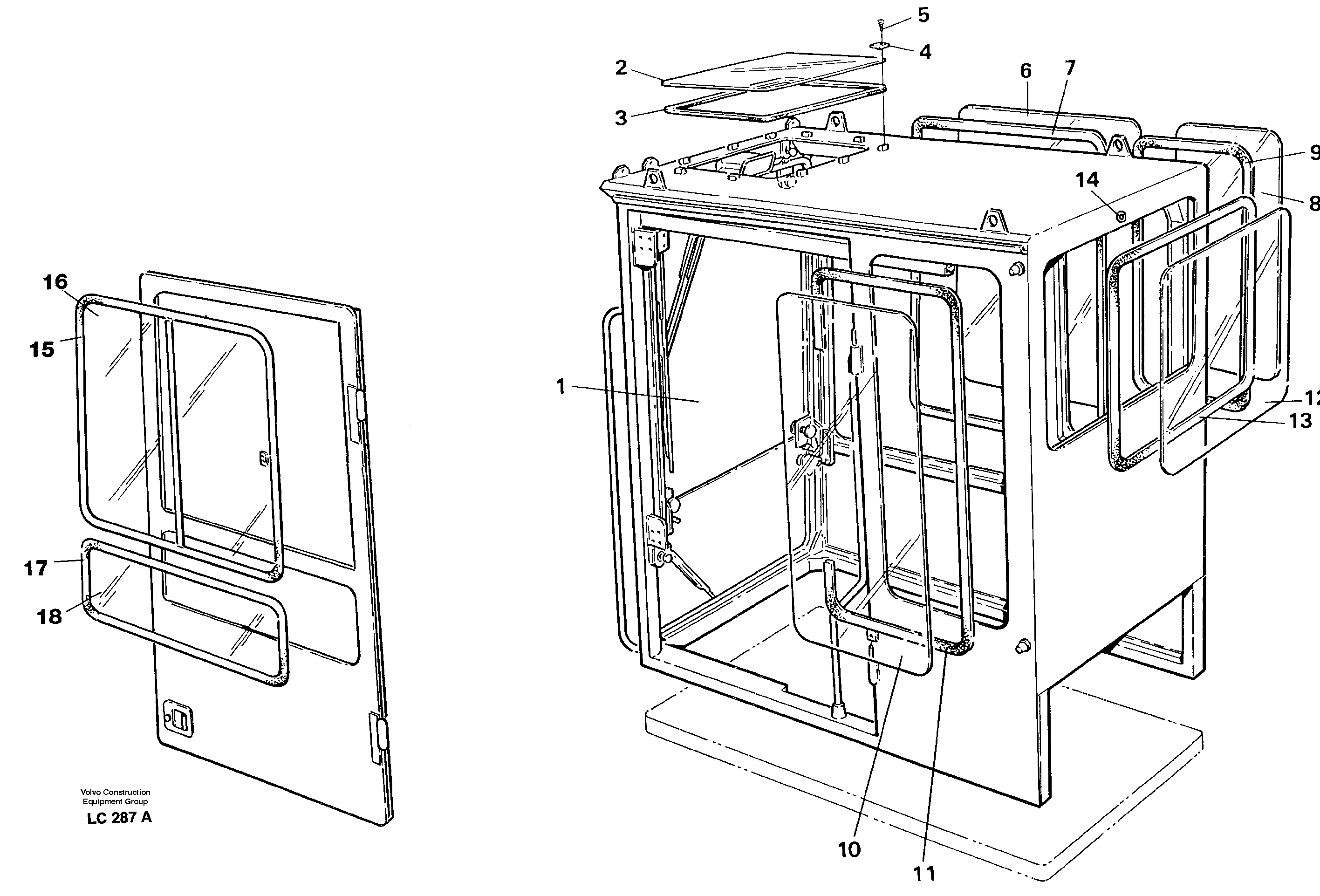 Схема запчастей Volvo EC650 - 48926 Windows EC650 SER NO 539-618