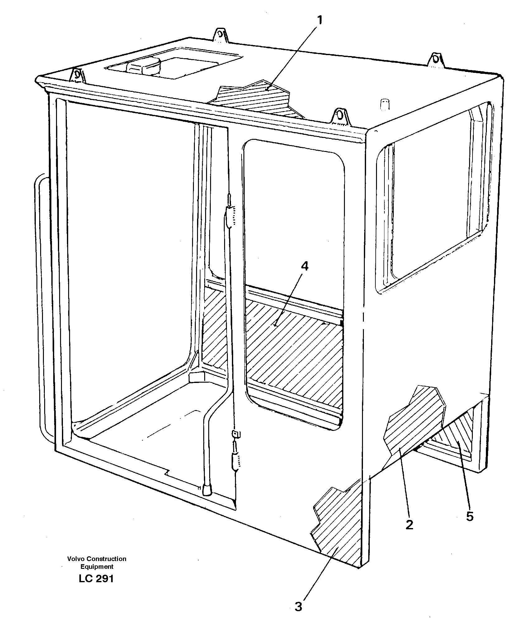 Схема запчастей Volvo EC650 - 61798 Cabin coating EC650 SER NO 539-618