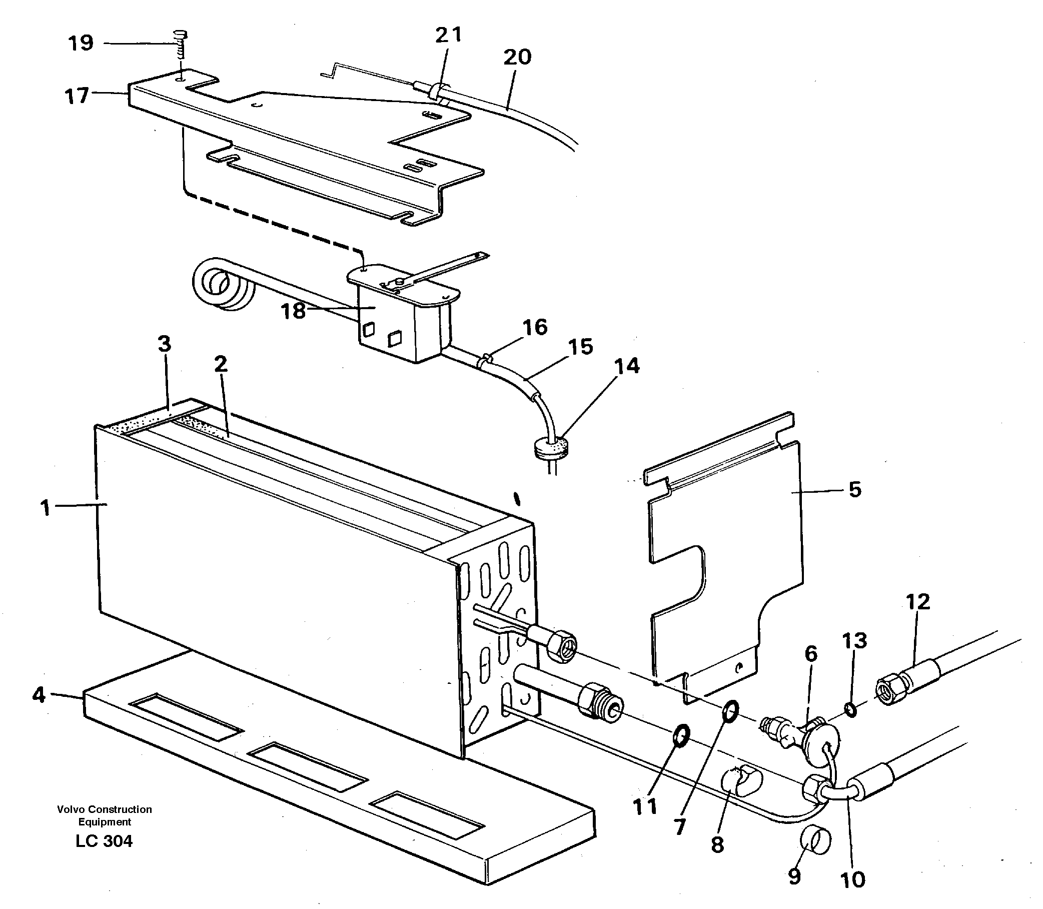 Схема запчастей Volvo EC650 - 17229 Evaporator with fitting parts, cooling agent R134a EC650 SER NO 539-618