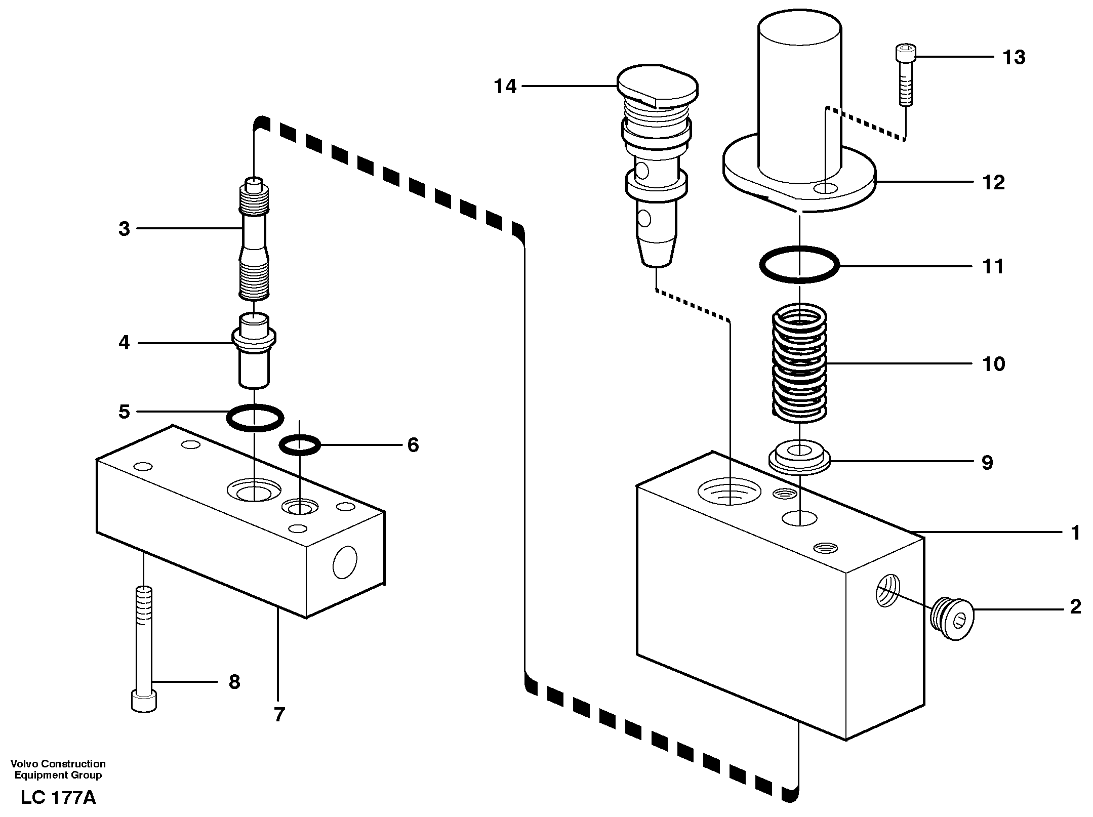 Схема запчастей Volvo EC650 - 21543 Thermostatic valve EC650 SER NO 539-618