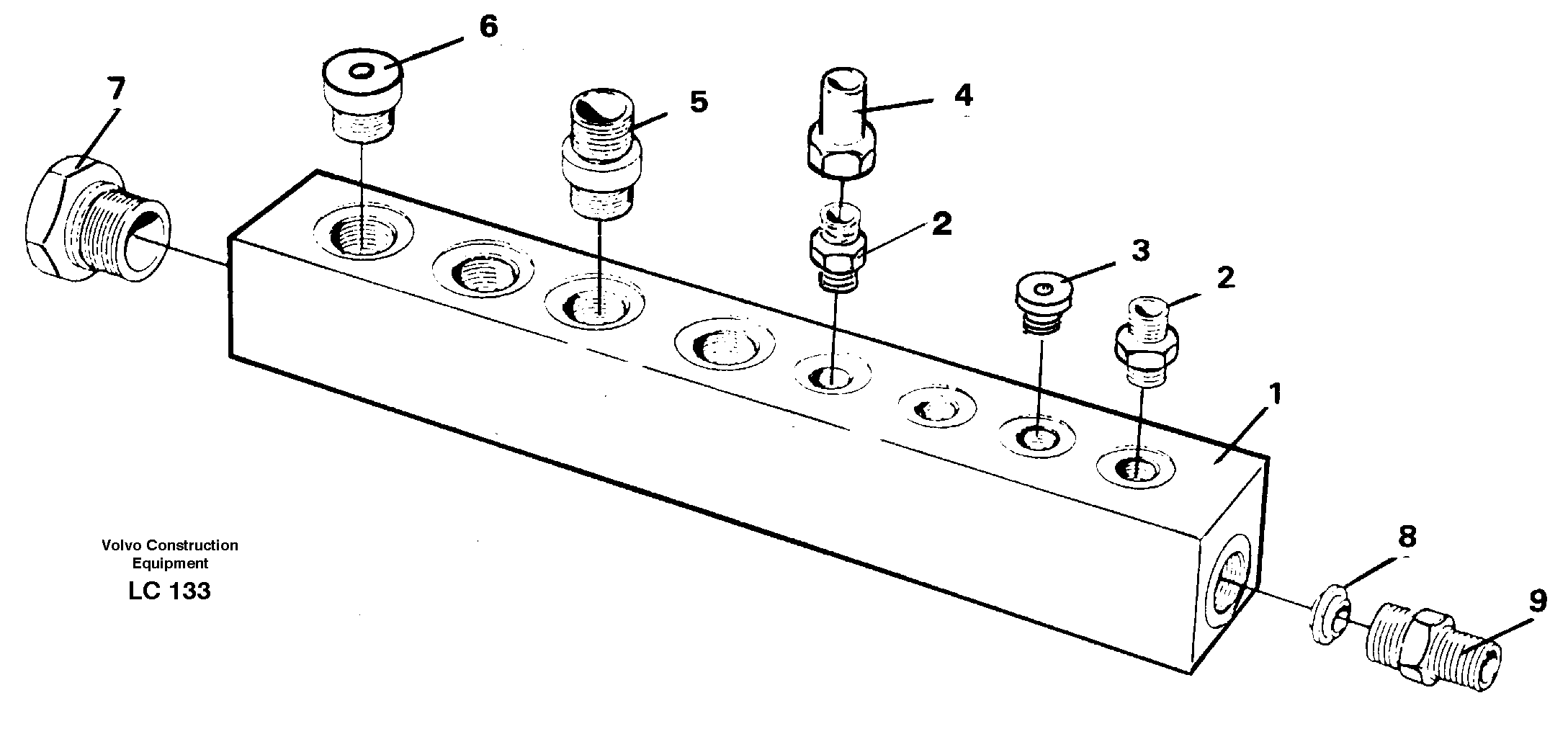 Схема запчастей Volvo EC650 - 30067 Connection board EC650 SER NO 539-618