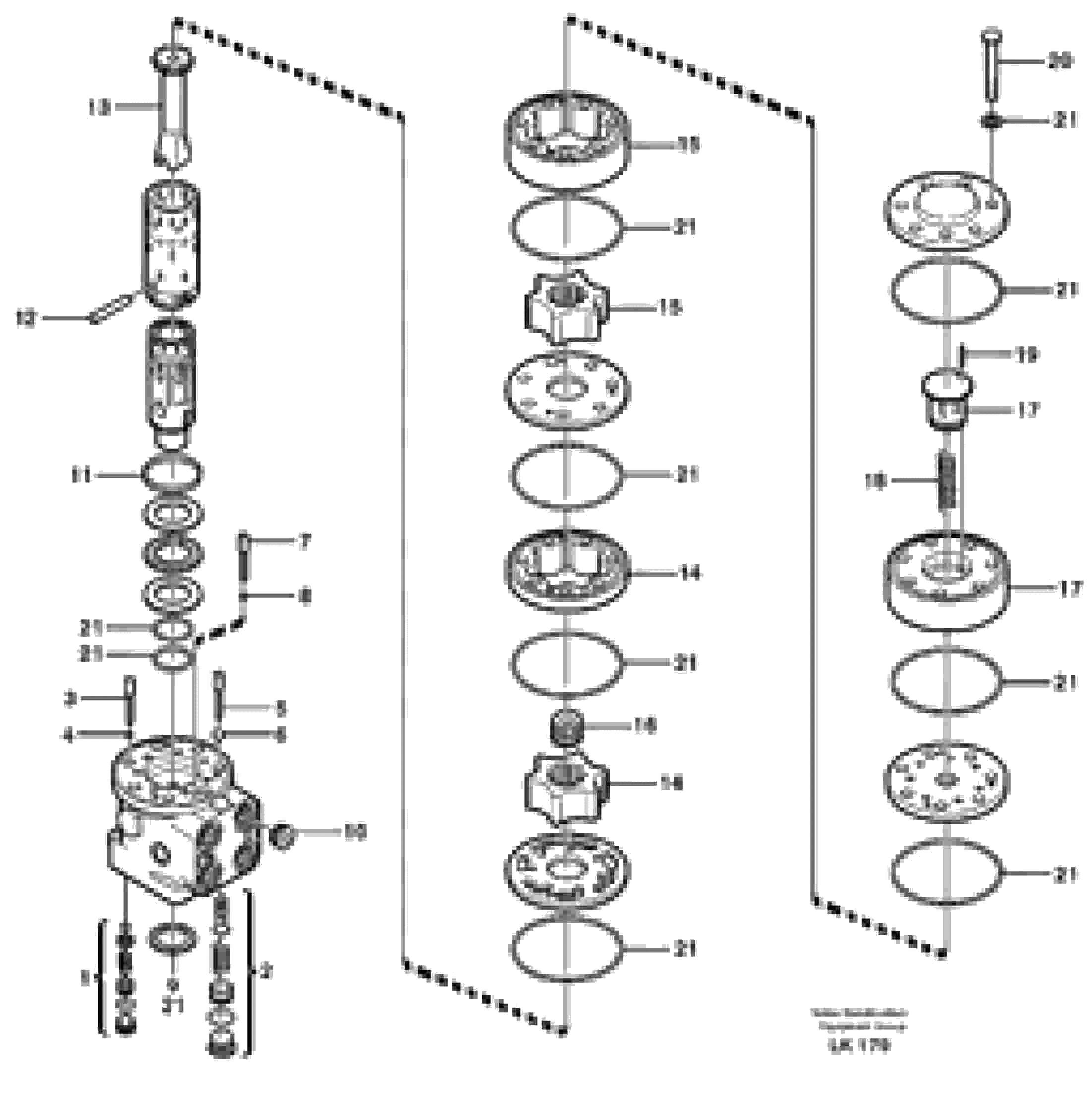 Схема запчастей Volvo EW160B - 17260 Steering unit EW160B