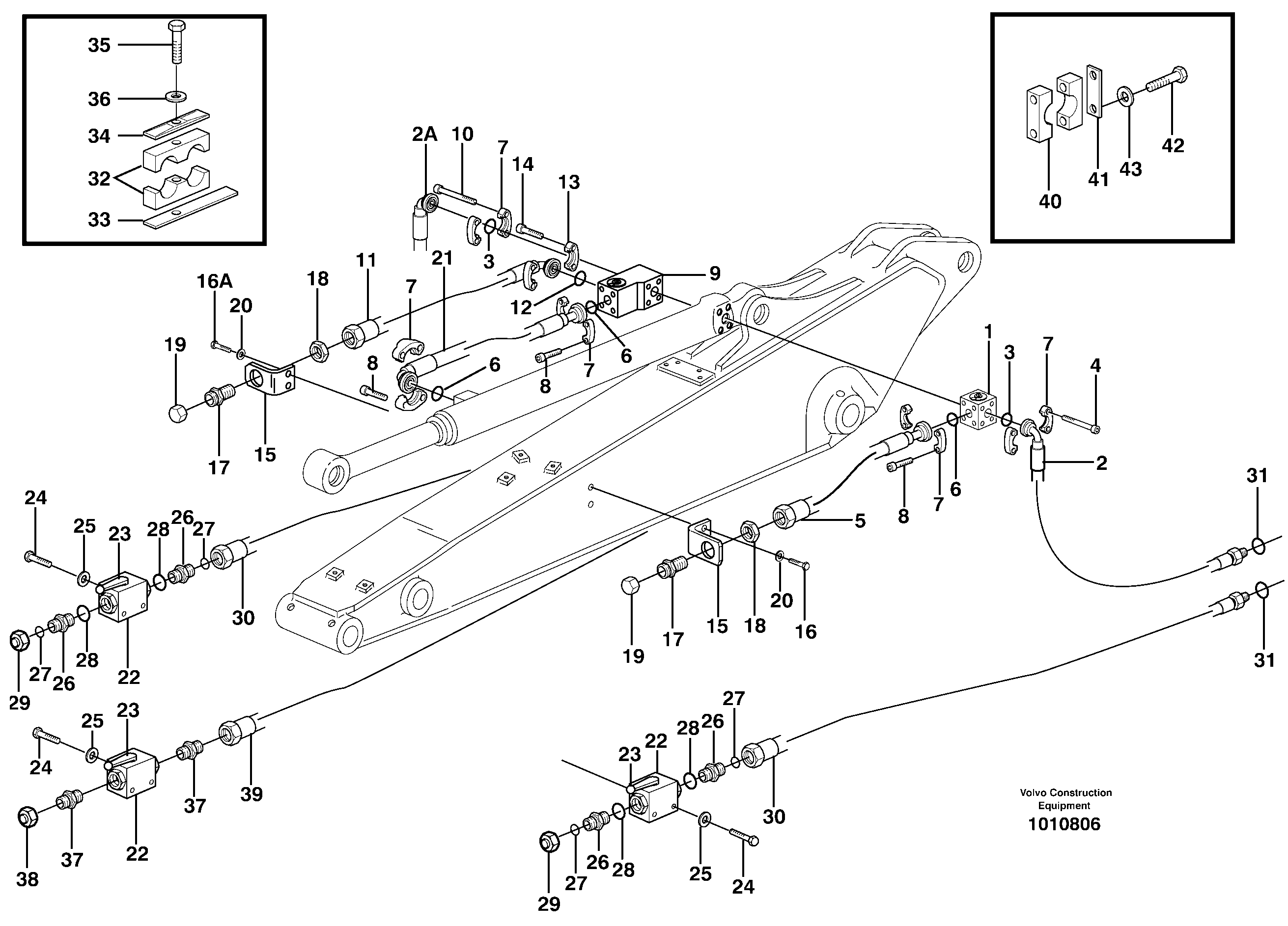 Схема запчастей Volvo EW160B - 10014 Grab equipment, with shut-off cocks, X1, Hammer EW160B