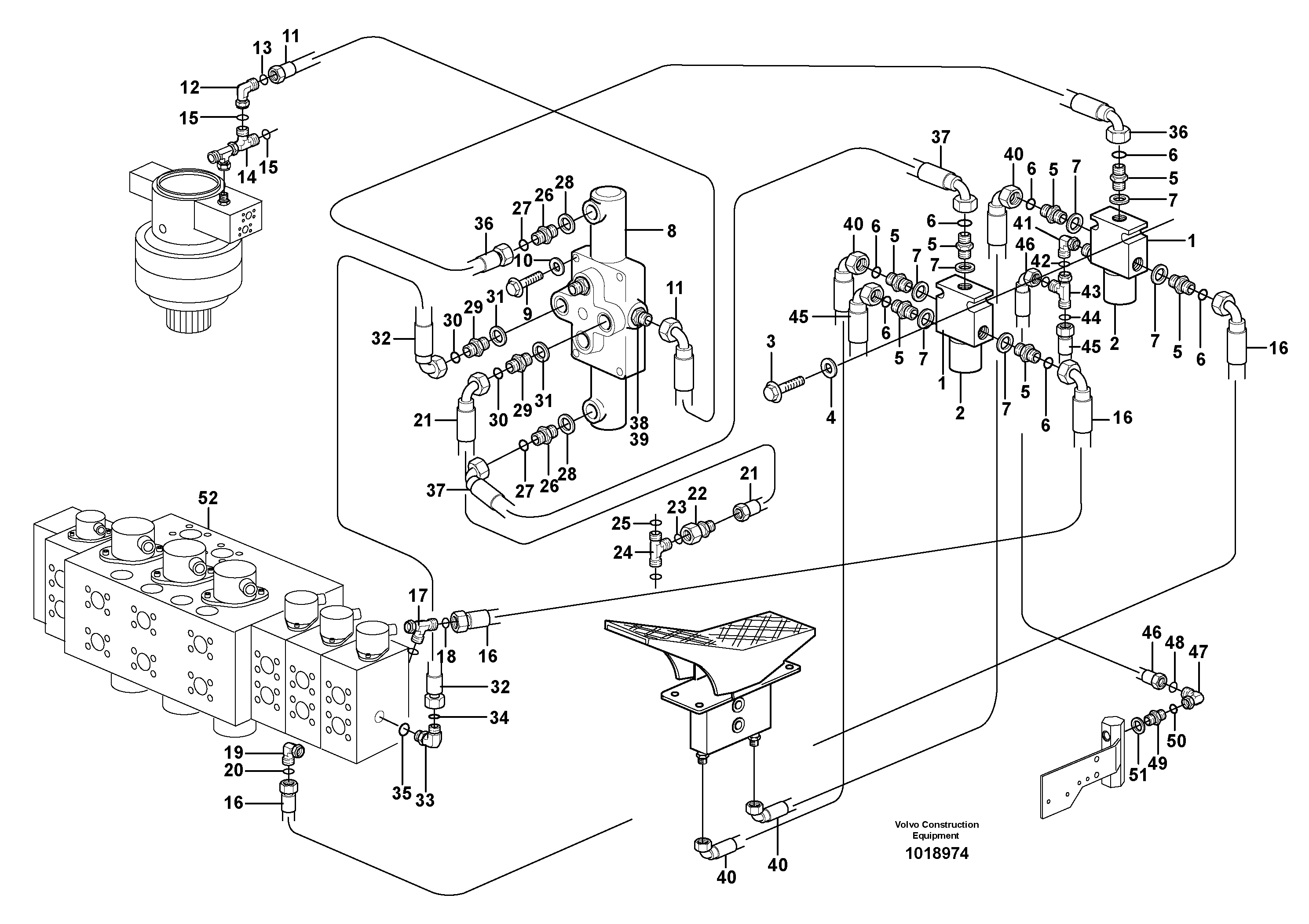 Схема запчастей Volvo EW160B - 105287 Hammer hydr. offset, special EW160B