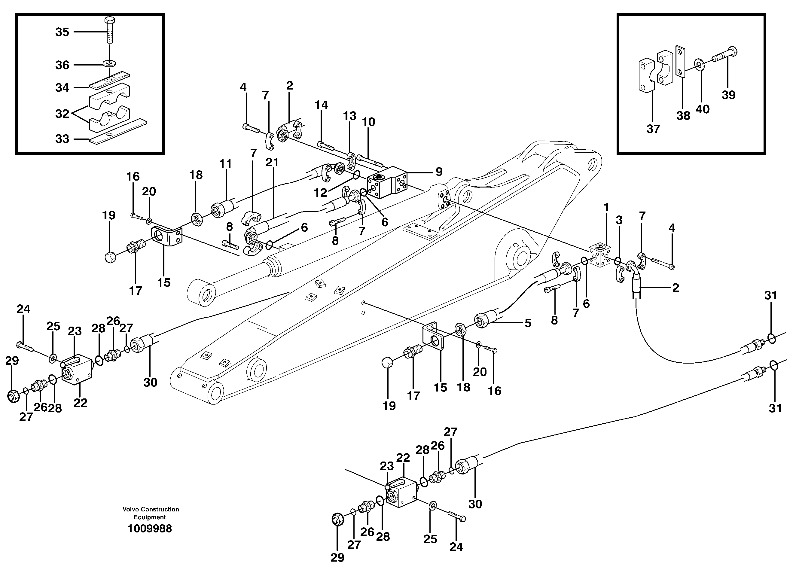 Схема запчастей Volvo EW160B - 14653 Grab equipment, with shutoff valves, X1 EW160B