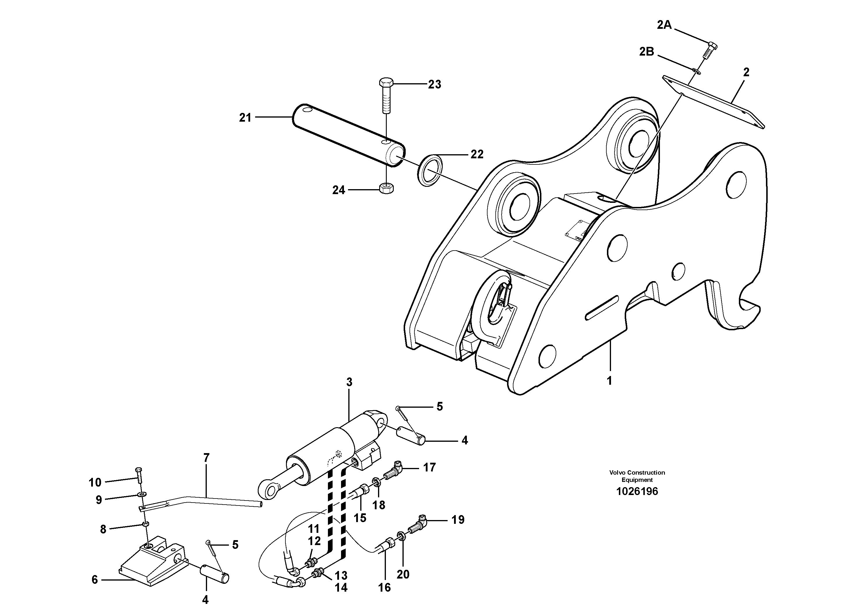 Схема запчастей Volvo EW160B - 78146 Quickfit, hydraulic, S1 EW160B