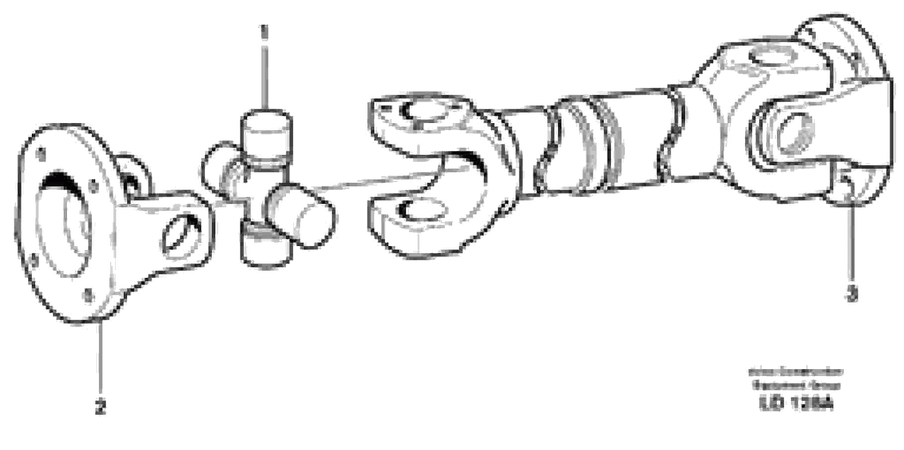 Схема запчастей Volvo EW180B - 1842 Вал карданный EW180B
