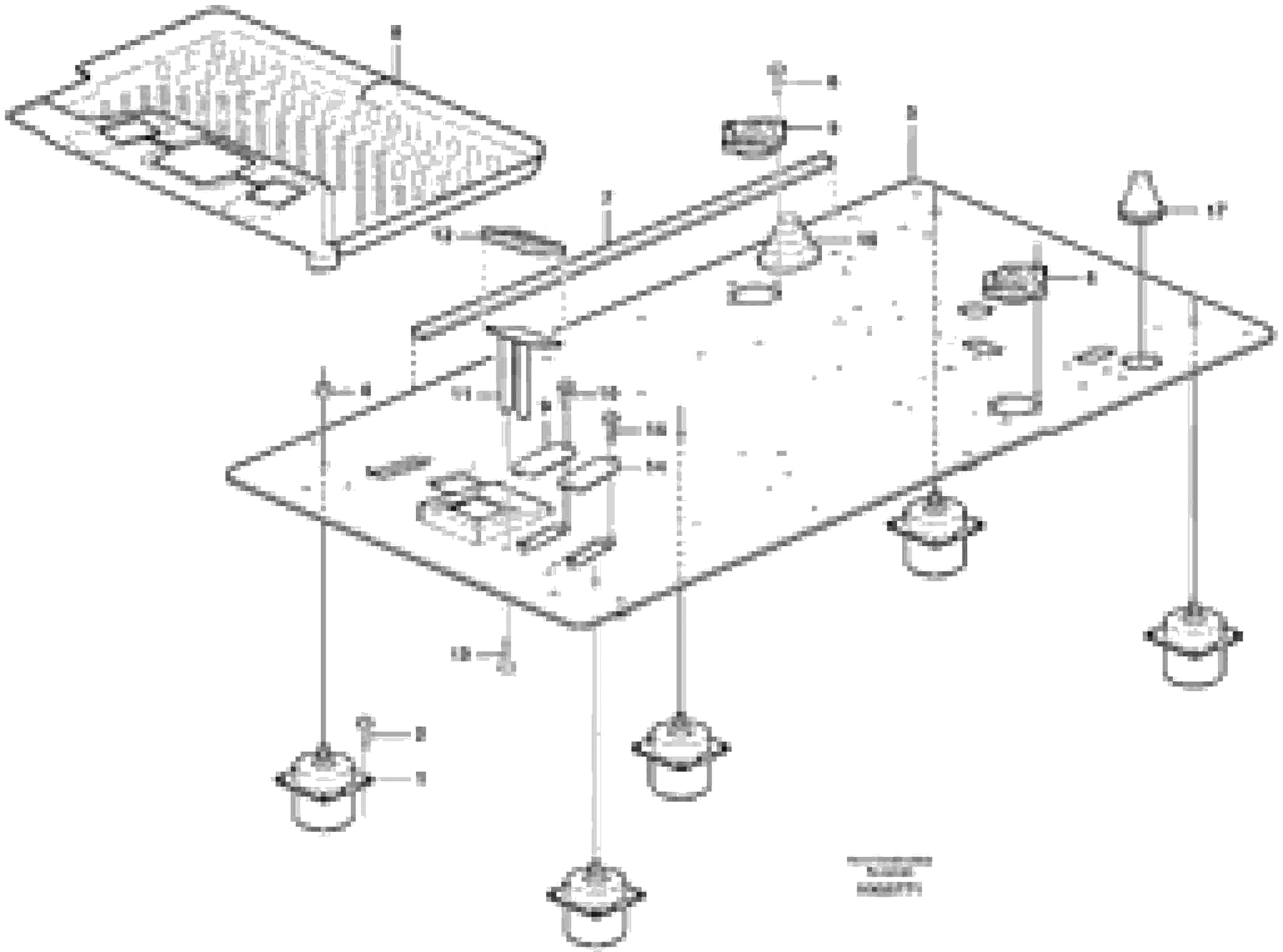 Схема запчастей Volvo EW180B - 101342 Cabin floor EW180B