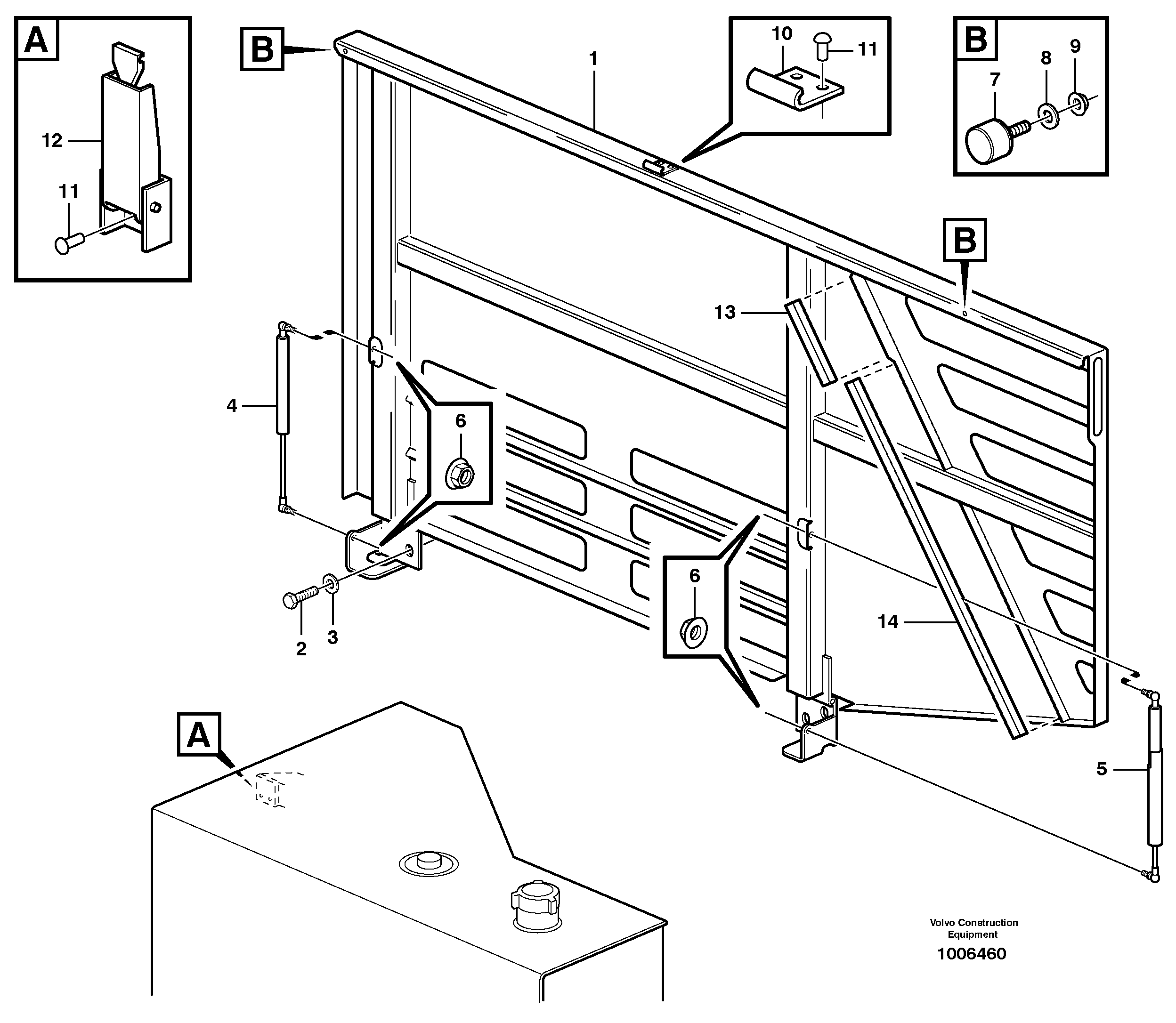 Схема запчастей Volvo EW180B - 92226 Hatch EW180B
