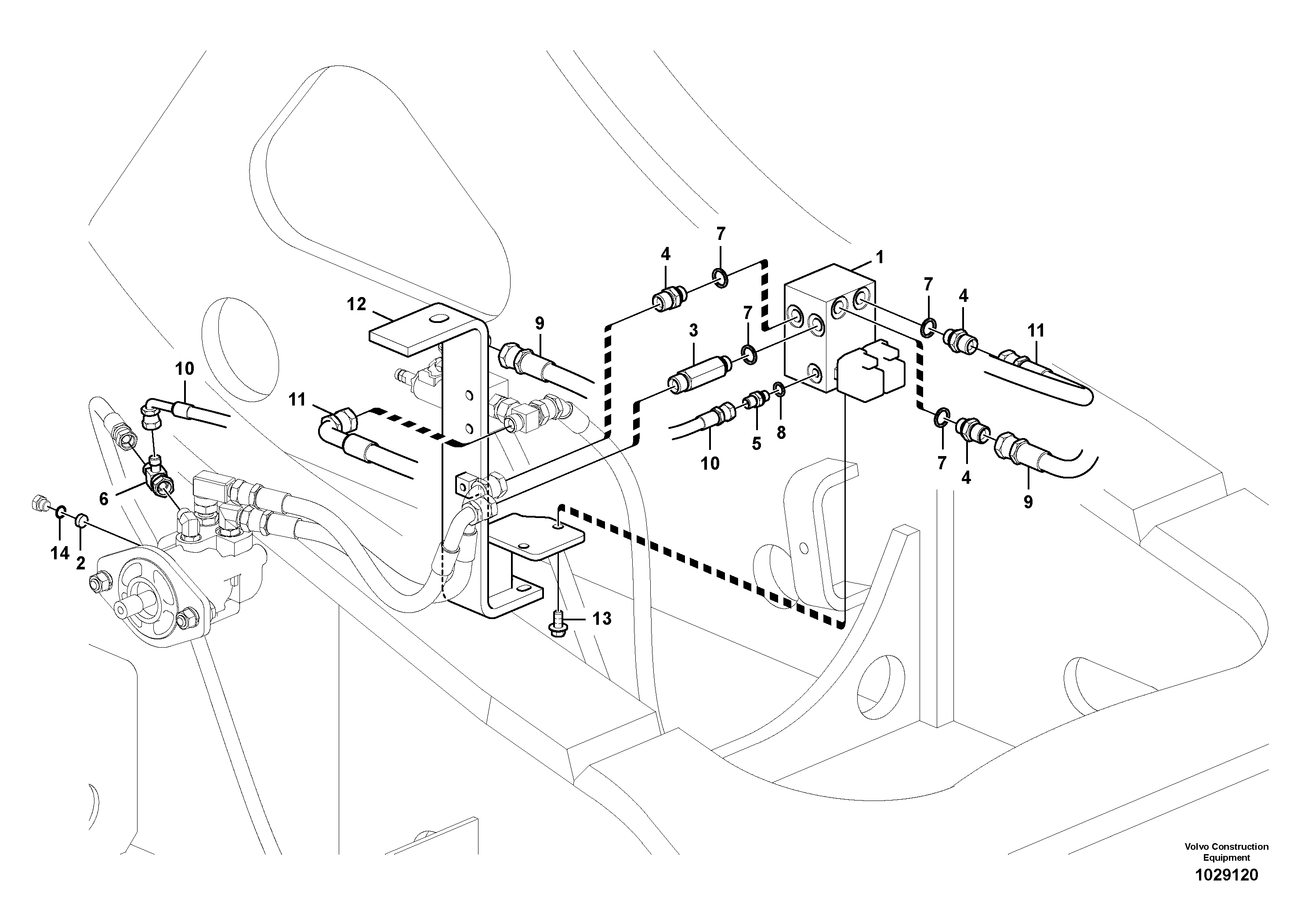 Схема запчастей Volvo EC330B - 22137 Reversible fan EC330B SER NO INT 10713- EU&NA 80001-
