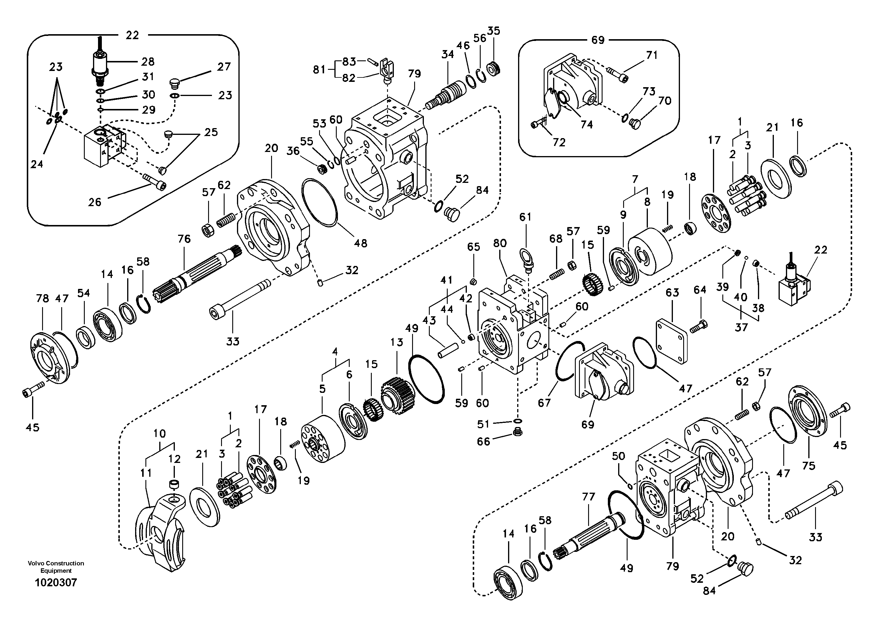 Схема запчастей Volvo EC330B - 104685 Гидронасос (основной насос) EC330B SER NO INT 10713- EU&NA 80001-