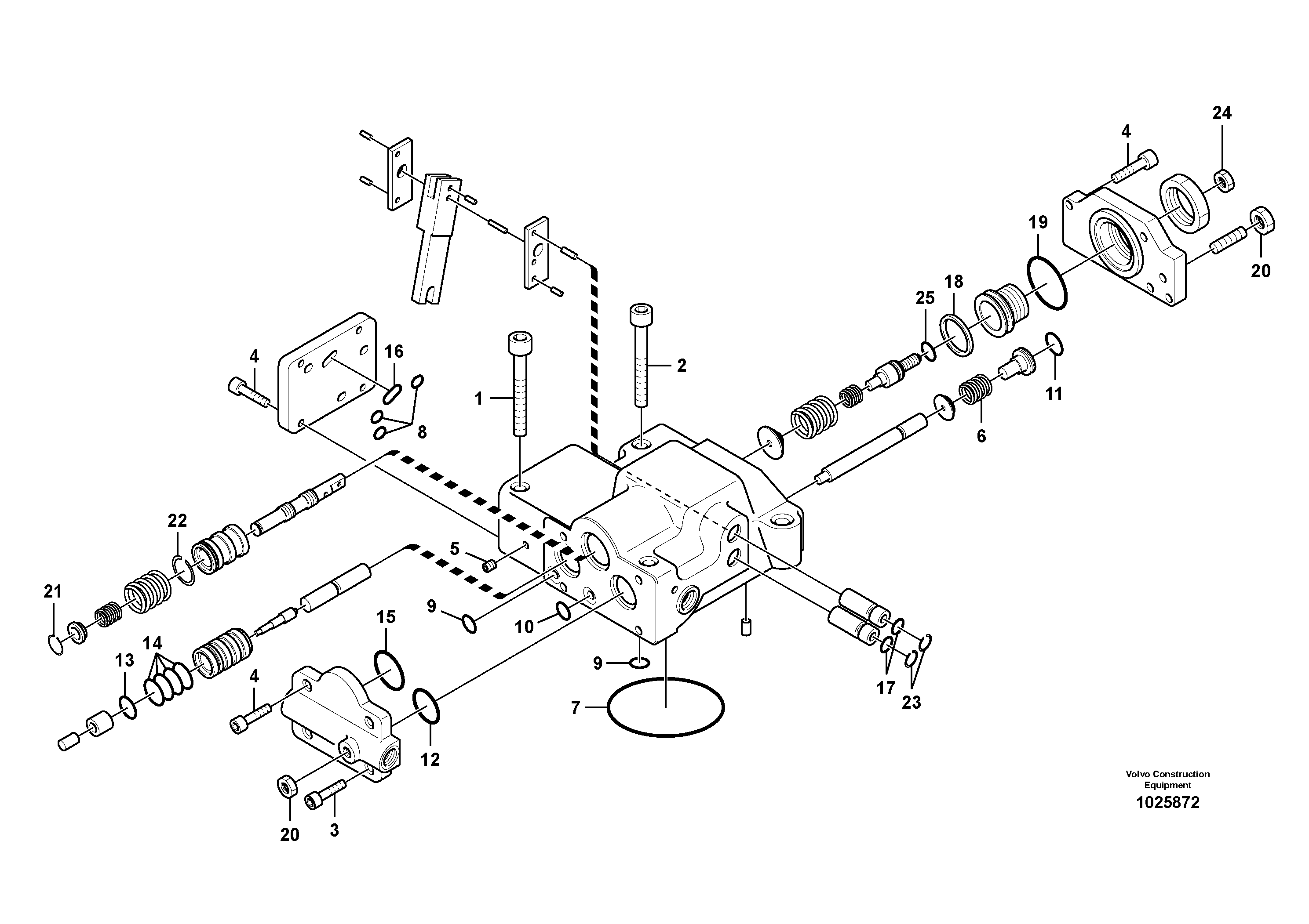 Схема запчастей Volvo EC330B - 87494 Regulator, hydraulic pump EC330B PRIME S/N 15001-