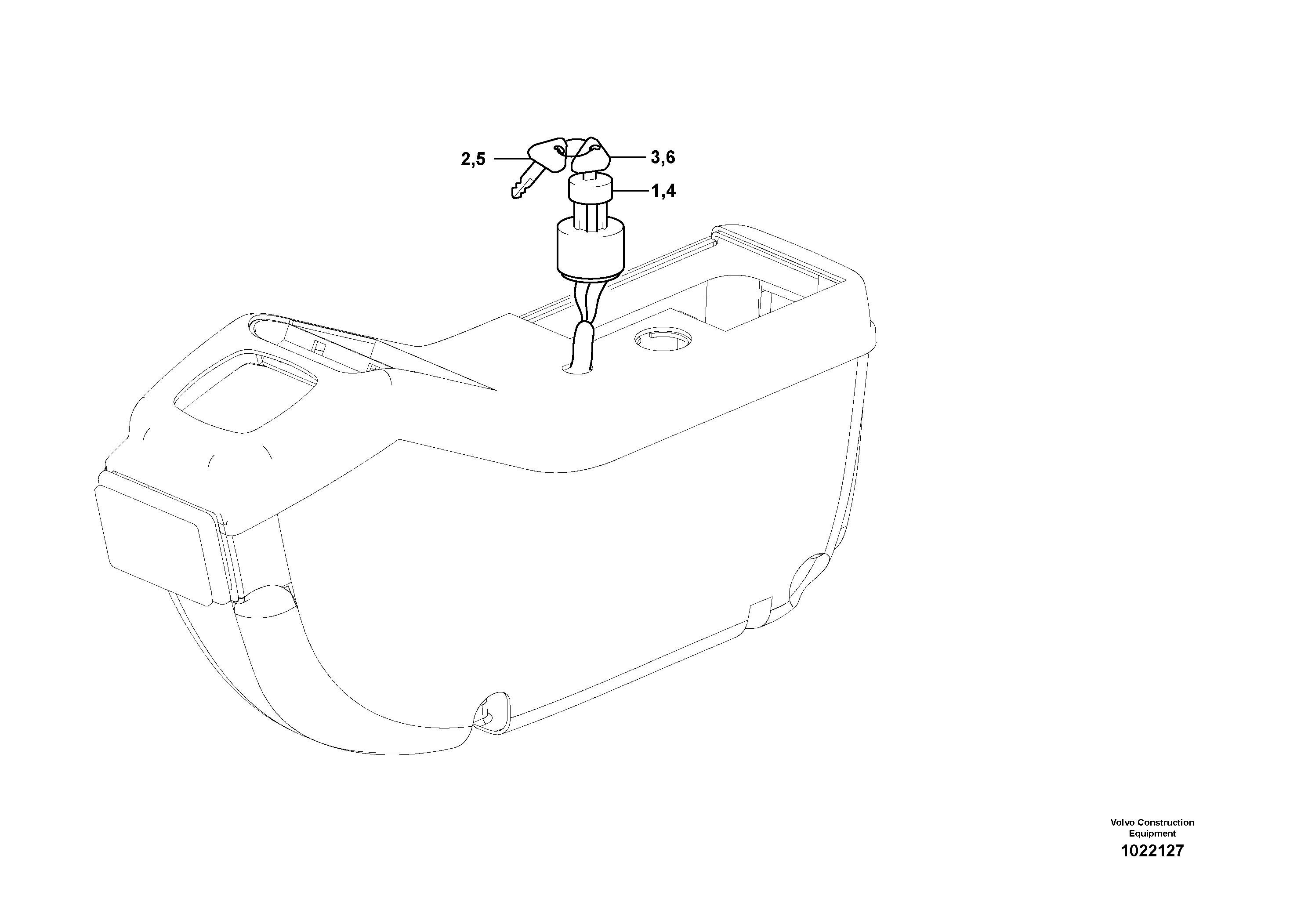 Схема запчастей Volvo EC330B - 90699 Key system EC330B PRIME S/N 15001-