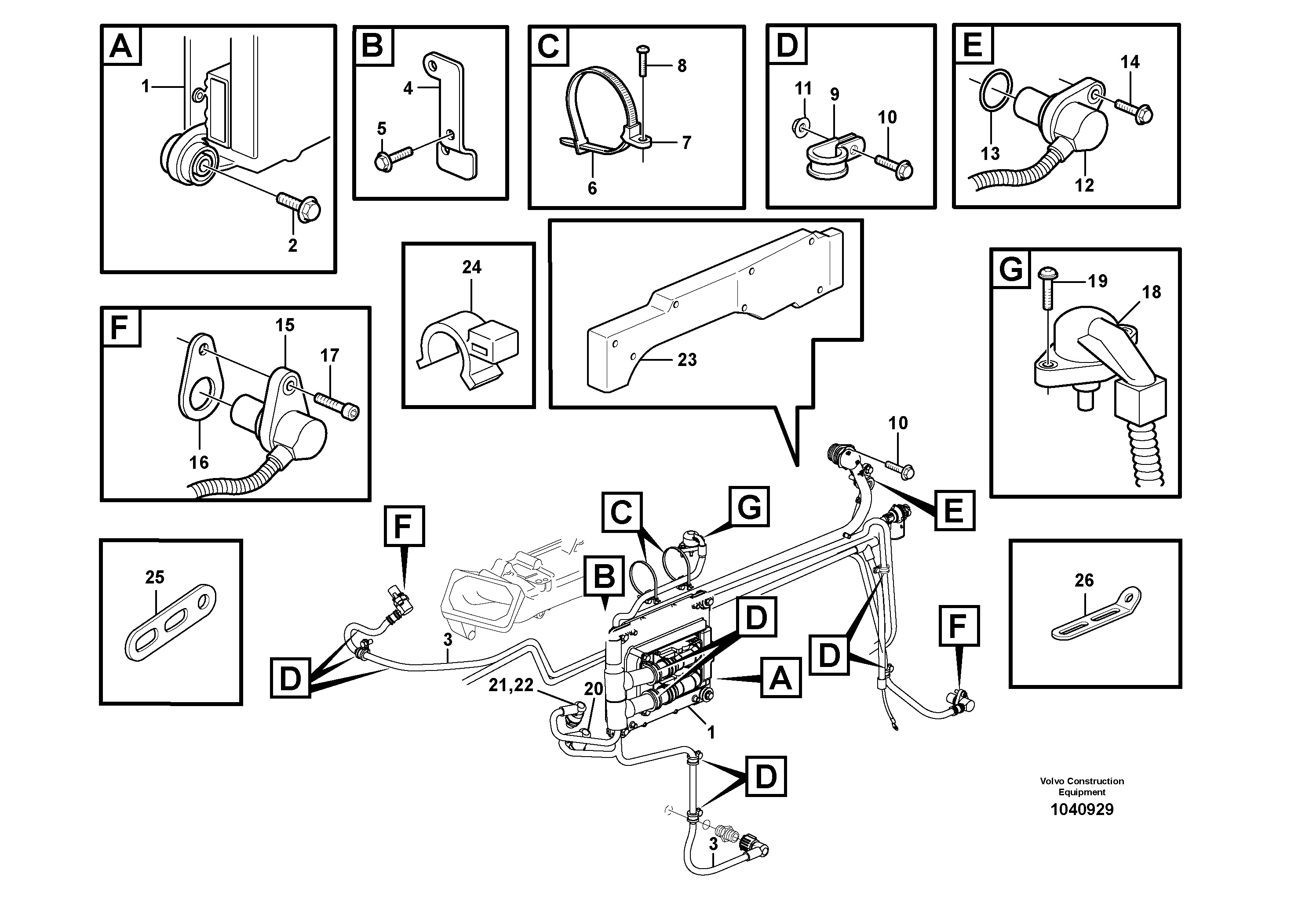 Схема запчастей Volvo EC330B - 84418 Cable harness, engine EC330B PRIME S/N 15001-