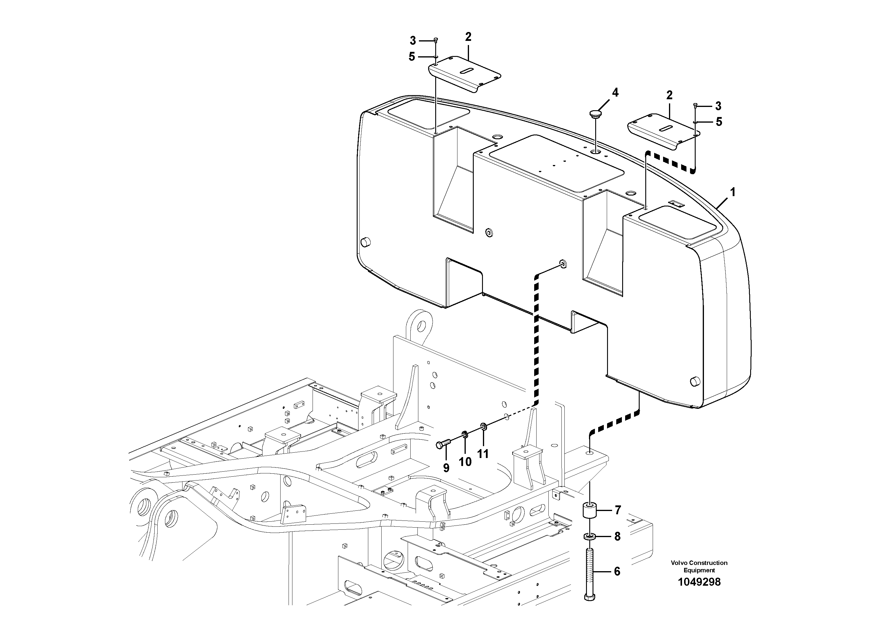 Схема запчастей Volvo EC330B - 62306 Противовесы EC330B PRIME S/N 15001-