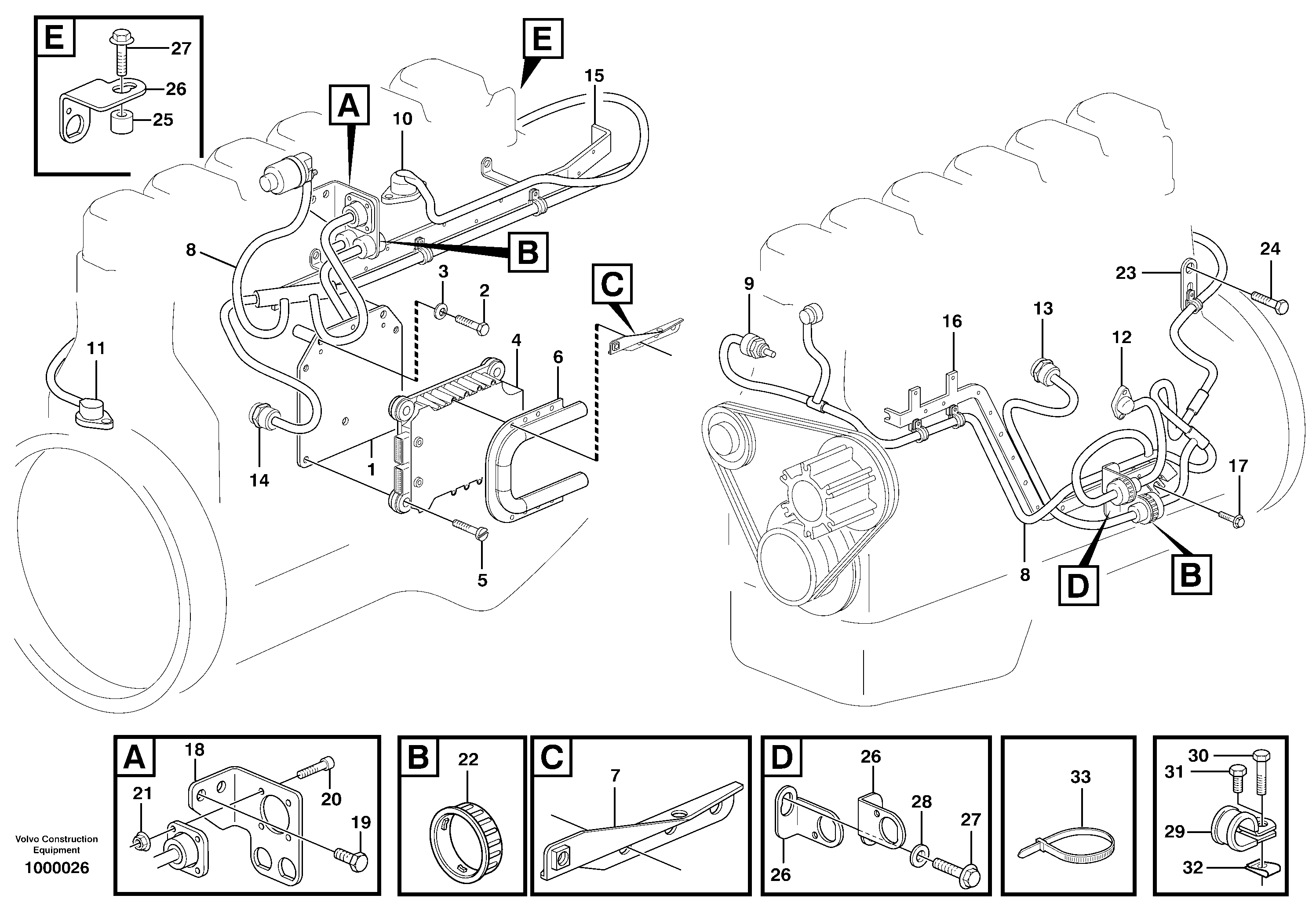 Схема запчастей Volvo EC330B - 36945 Cable harness, engine, Ecu EC330B