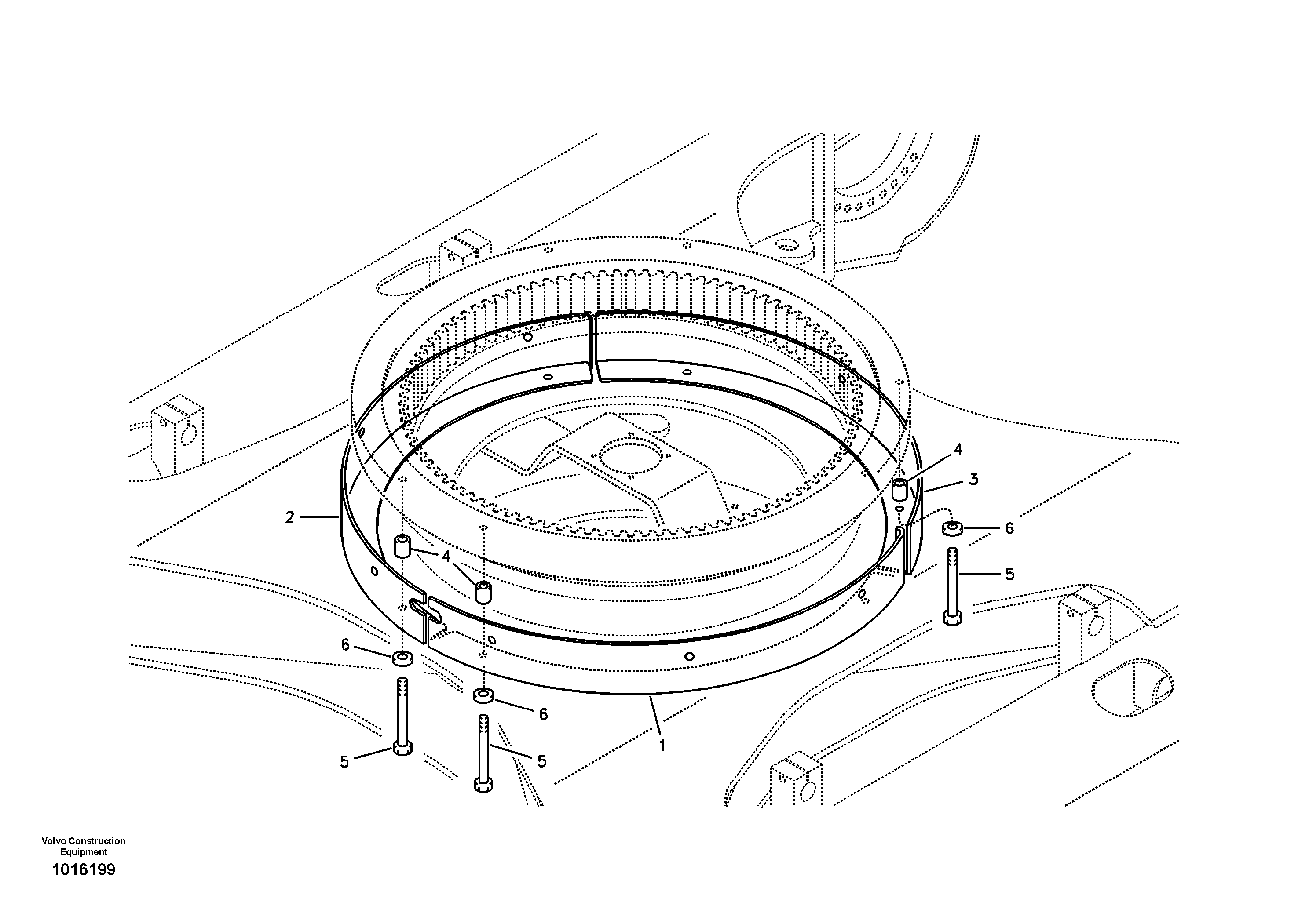 Схема запчастей Volvo EC330B - 19511 Cover, Swing gear EC330B