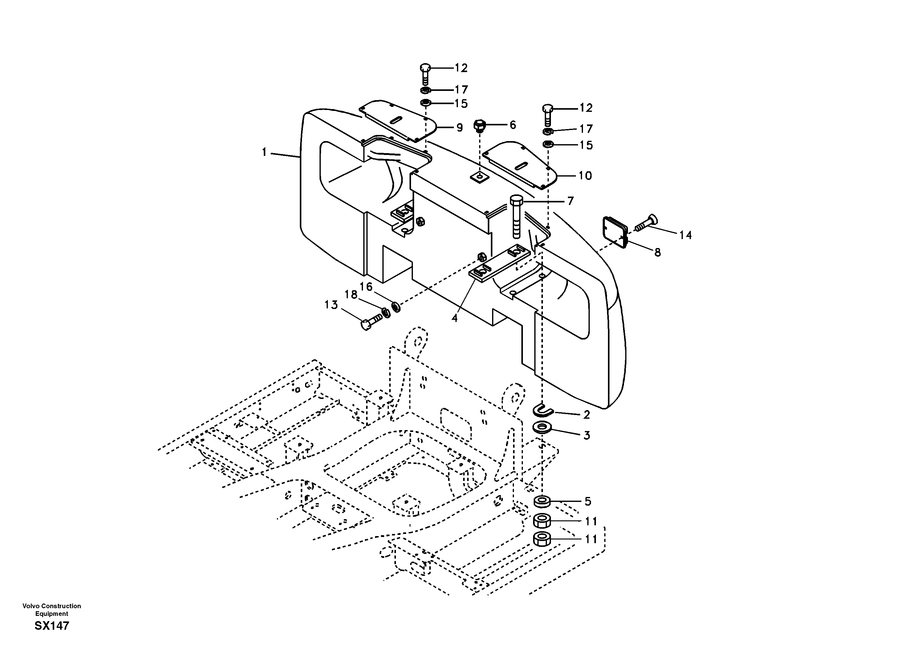 Схема запчастей Volvo EC330B - 48007 Противовесы EC330B