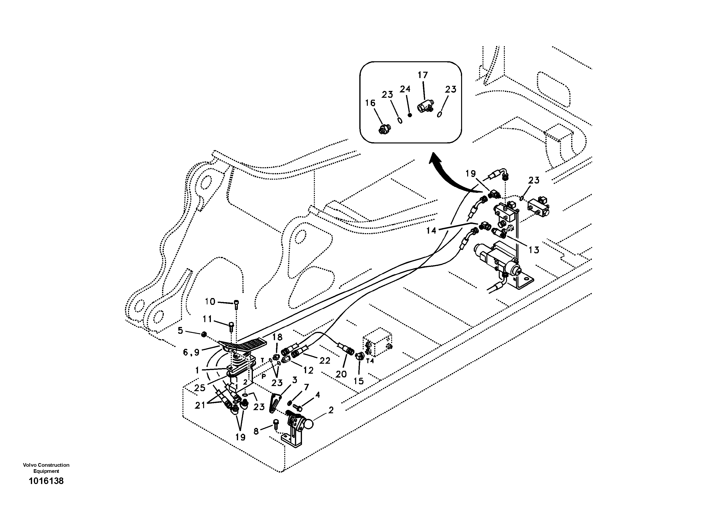 Схема запчастей Volvo EC330B - 94890 Servo system, hammer and shear EC330B